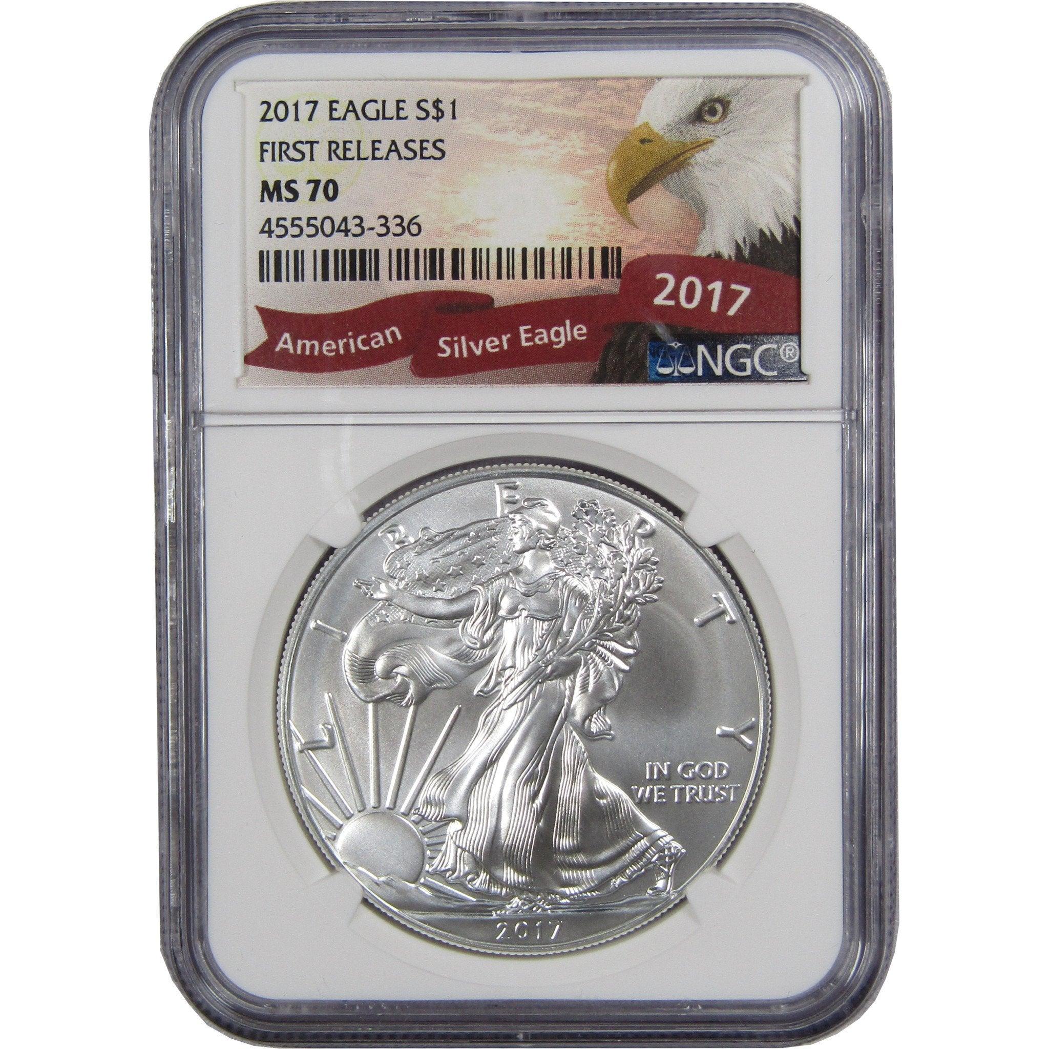 2017 American Eagle Dollar MS 70 NGC Silver First Releases SKU:CPC377