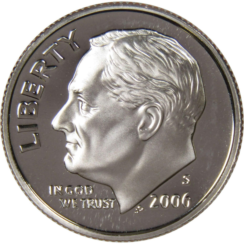 2006 S Roosevelt Dime Choice Proof Clad 10c US Coin Collectible - Roosevelt coin - Profile Coins &amp; Collectibles