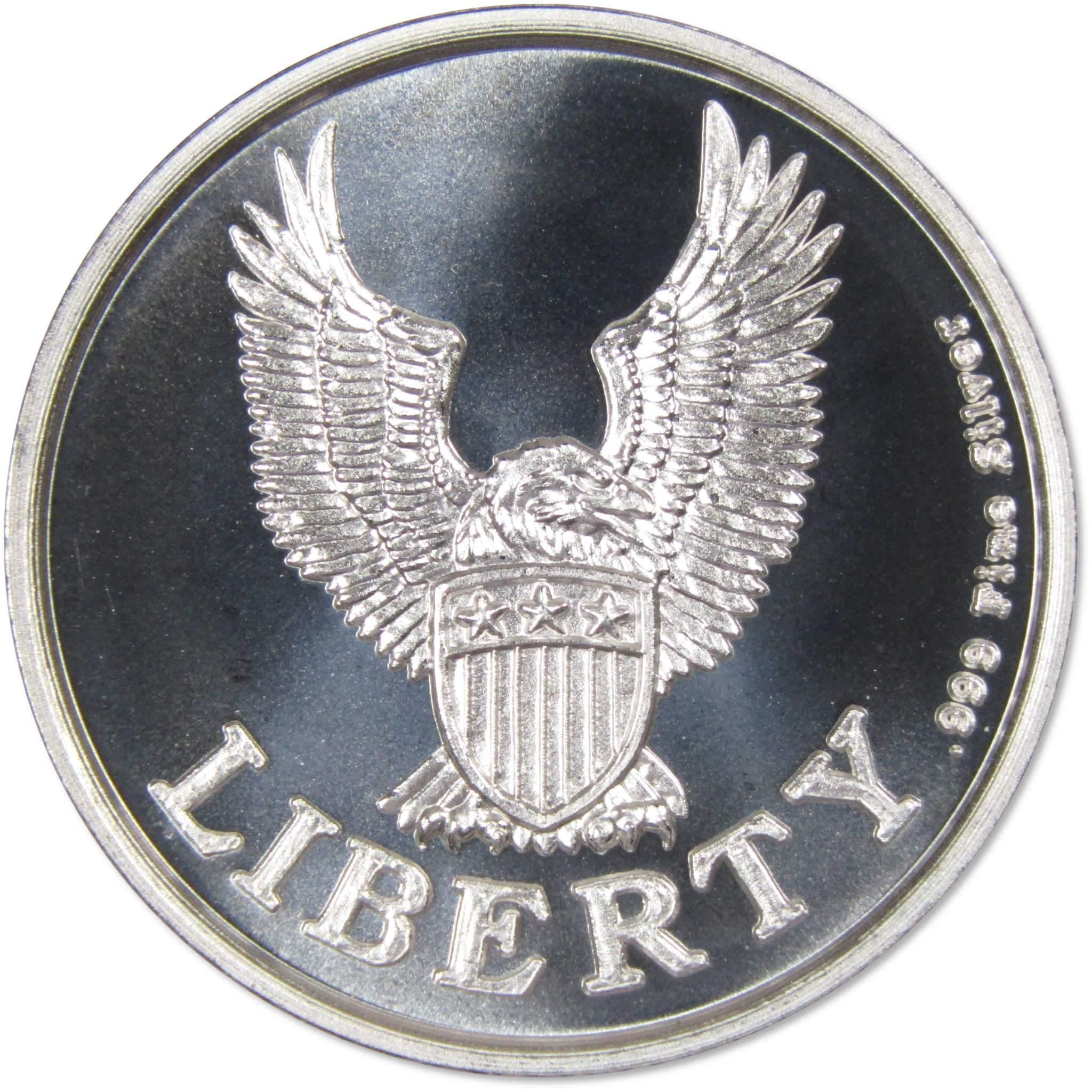 Liberty Eagle 1/2 oz .999 Fine Silver Round with Blank Reverse Uncirculated