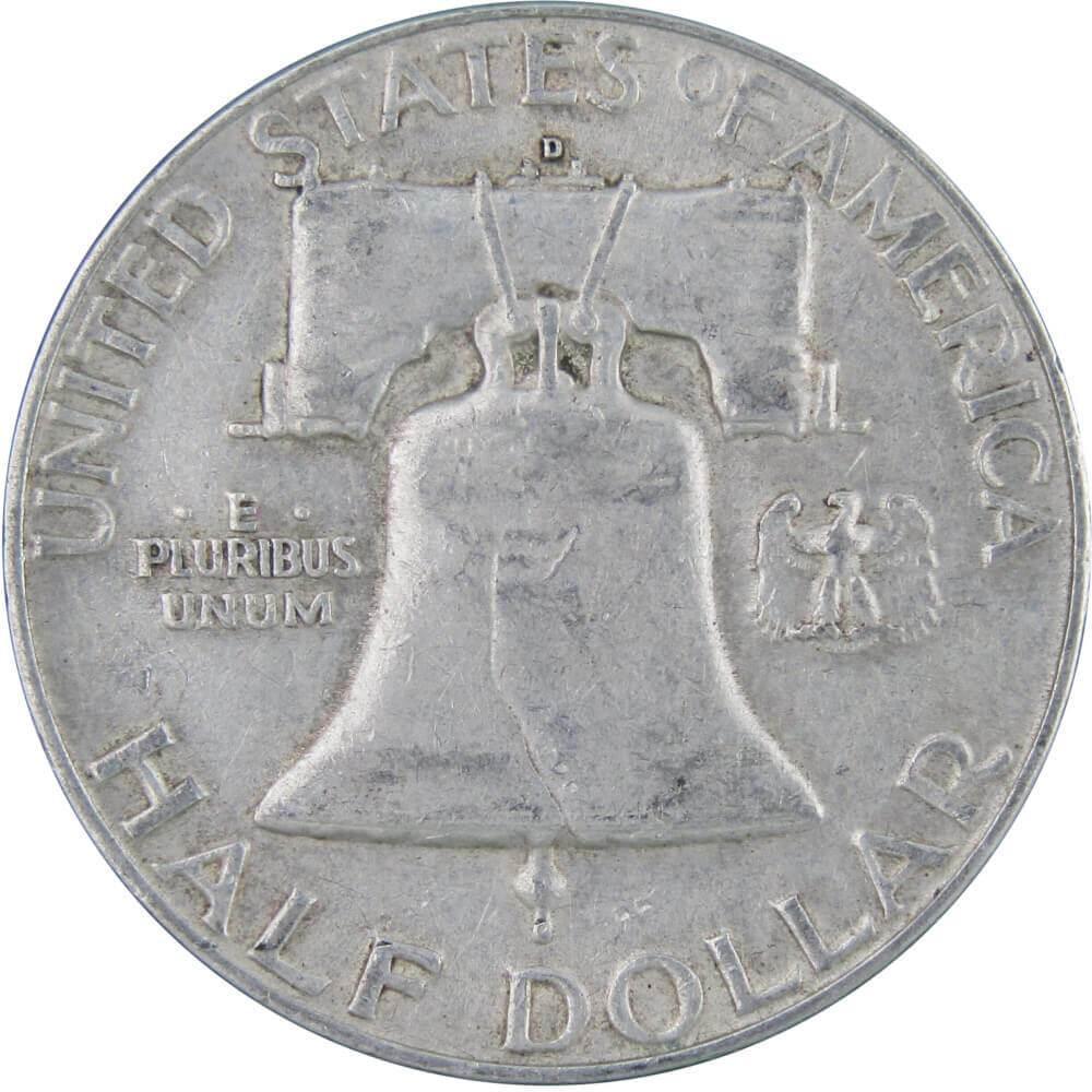 1950 D Franklin Half Dollar XF EF Extremely Fine 90% Silver 50c US Coin