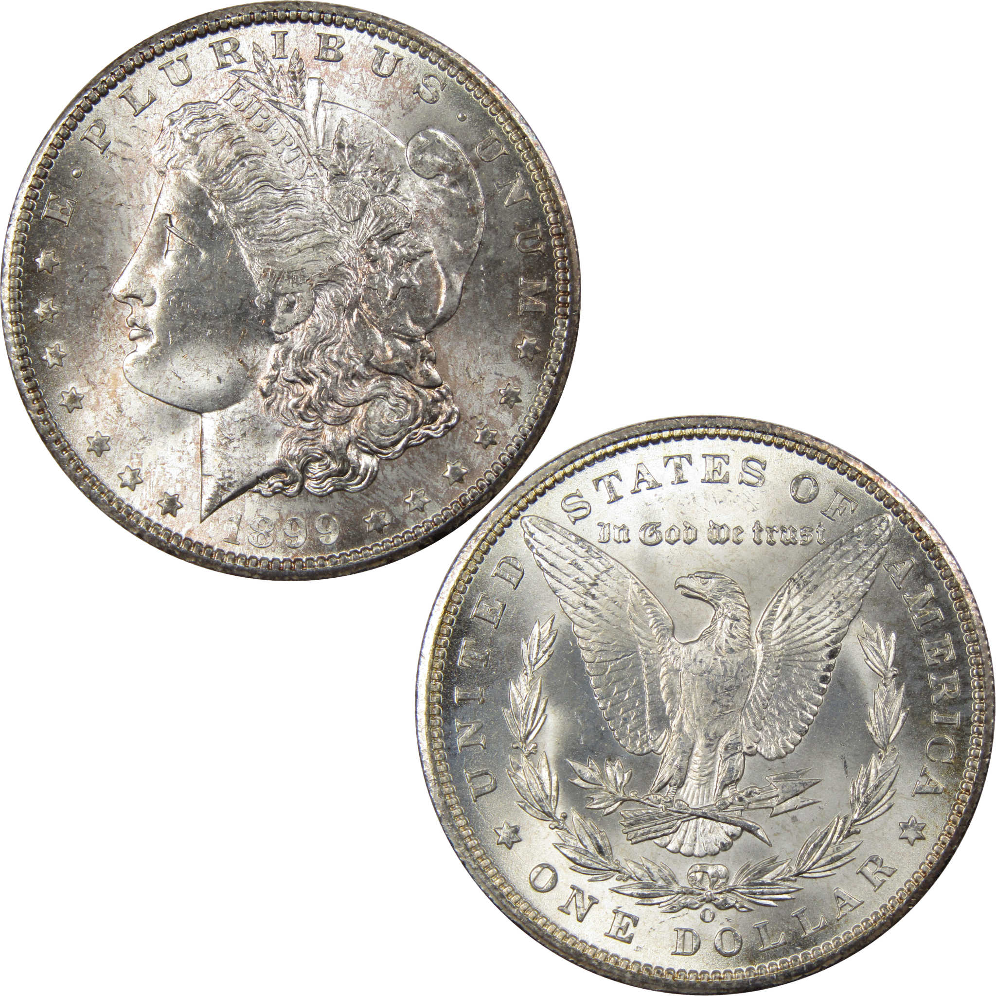 1899 O Morgan Dollar BU Choice Uncirculated Silver Toned SKU:I1217