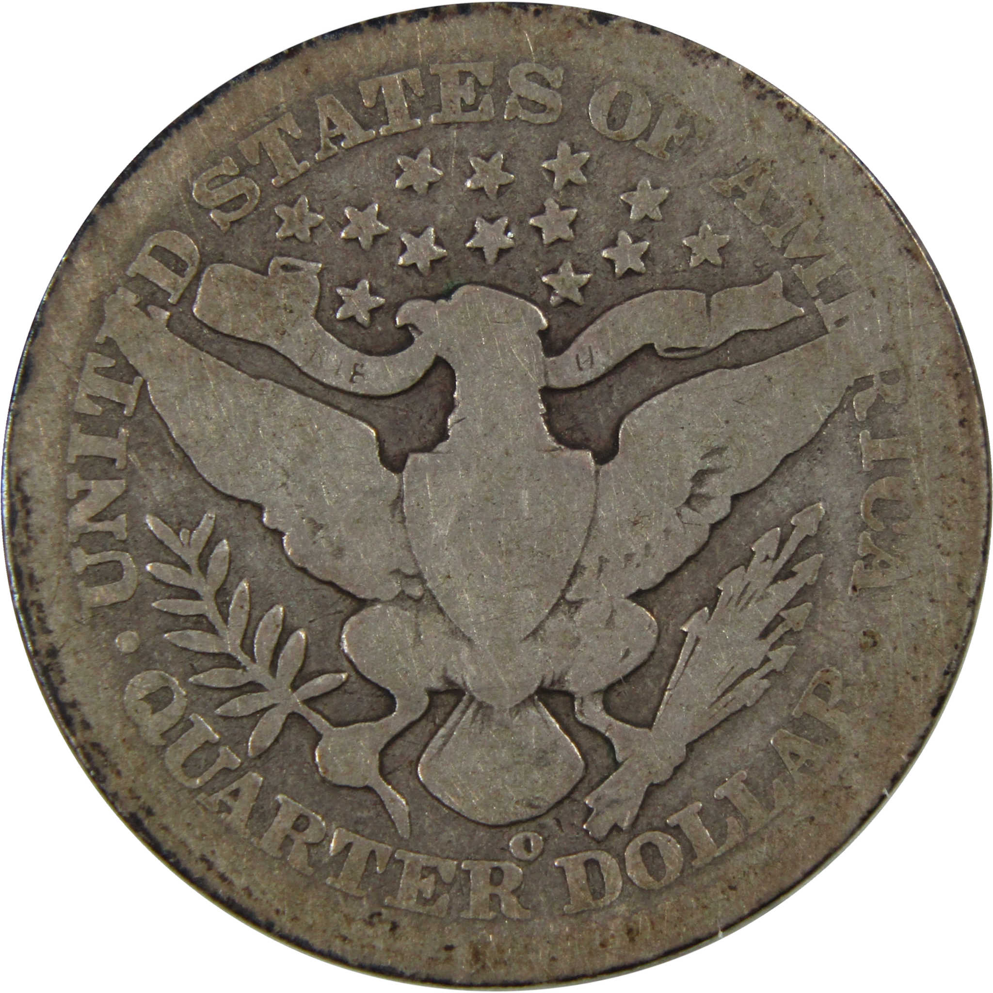1905 O Barber Quarter G Good 90% Silver 25c Coin SKU:I4606