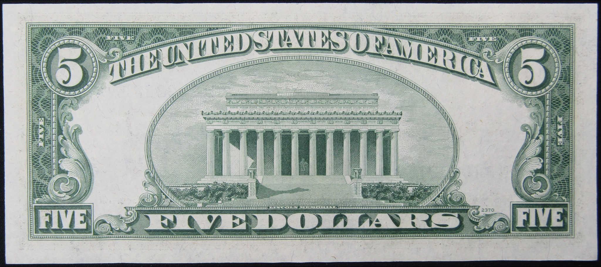1953A $5 Silver Certificate Small Size Currency CCU Choice Crisp Uncirculated