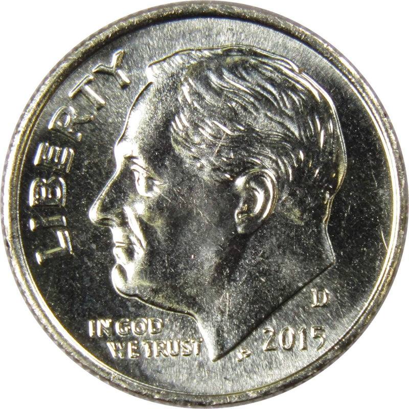 2015 D Roosevelt Dime BU Uncirculated Mint State 10c US Coin Collectible - Roosevelt coin - Profile Coins &amp; Collectibles