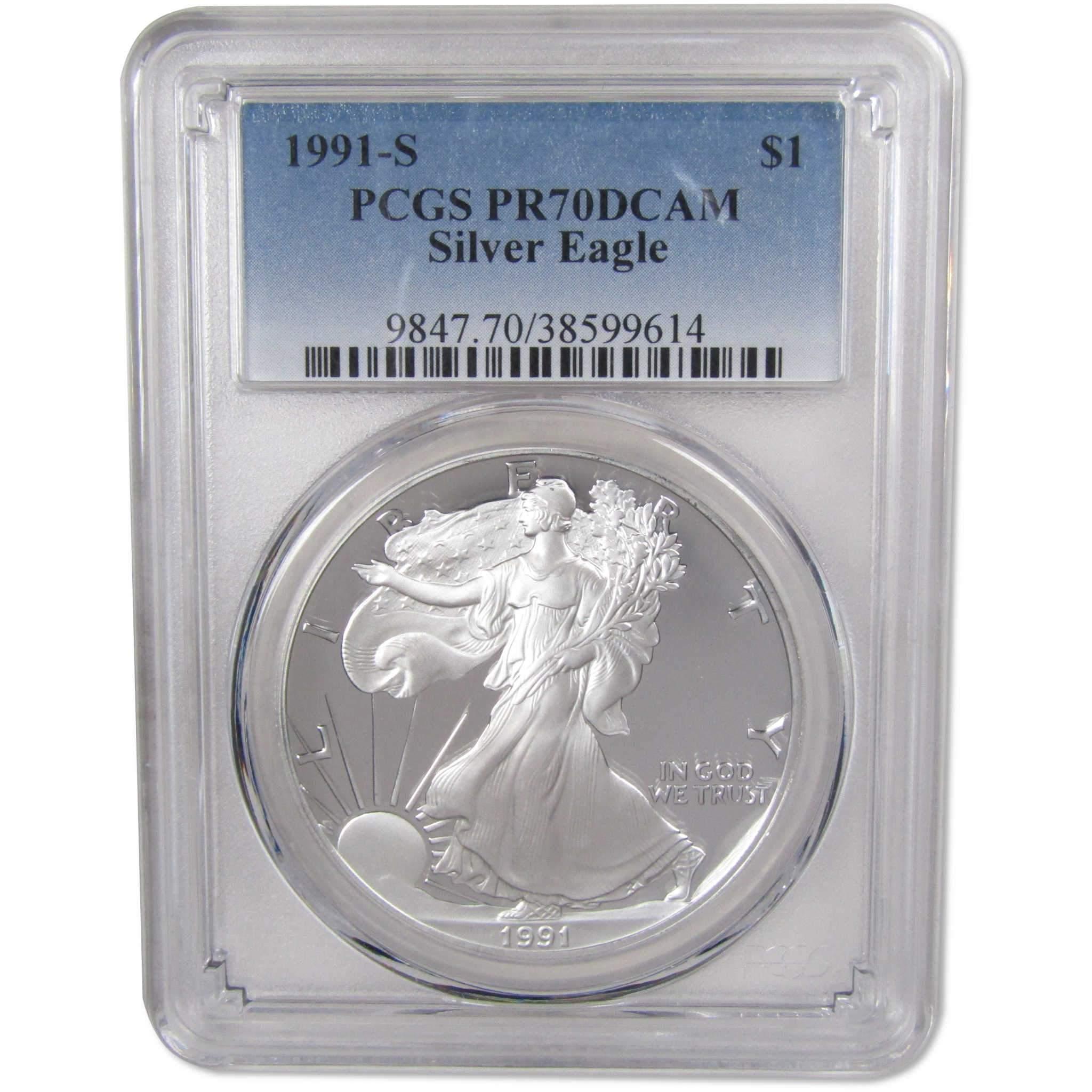 1991 S American Eagle Dollar PR 70 DCAM PCGS Silver Proof SKU:IPC5131