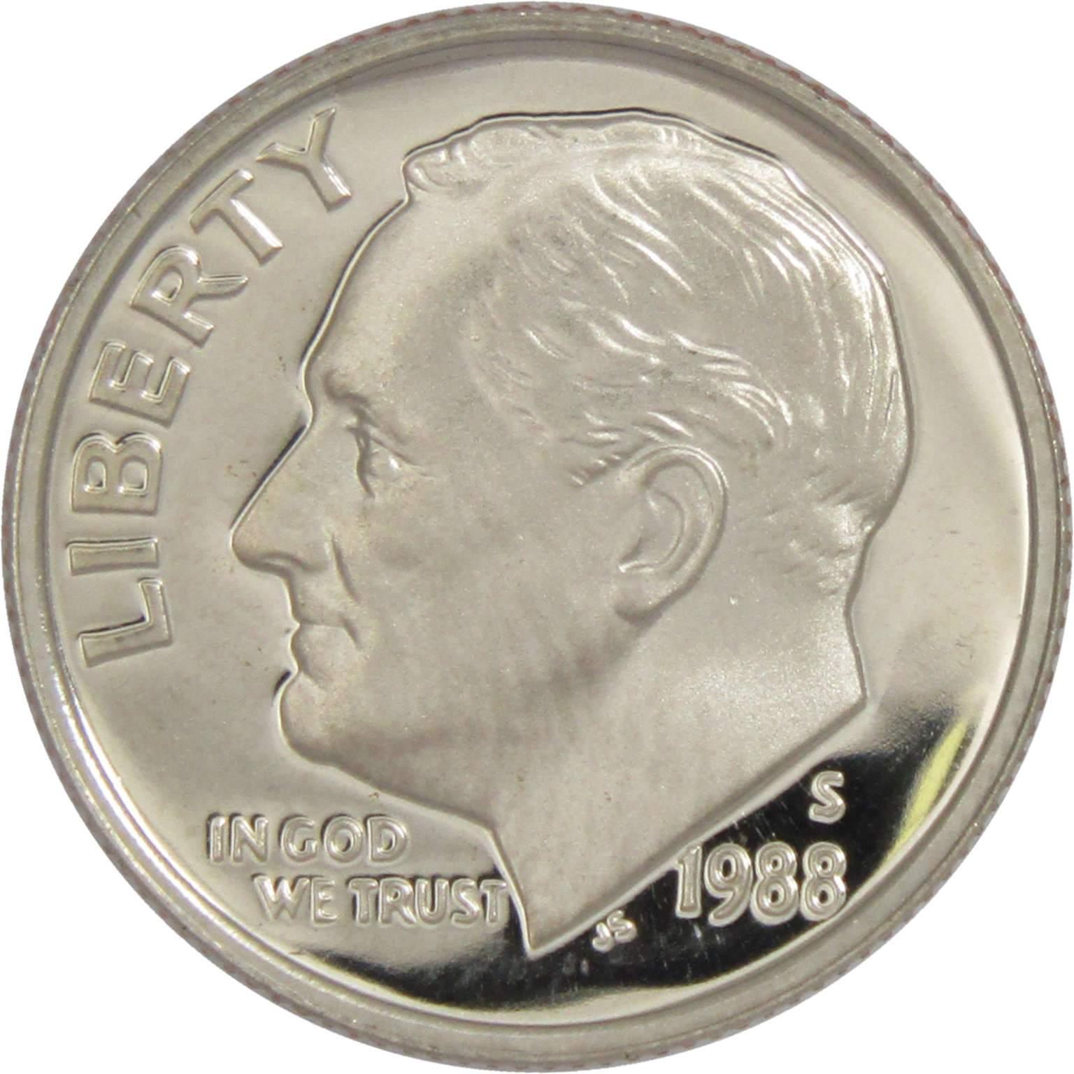 1988 S Roosevelt Dime Choice Proof 10c US Coin Collectible