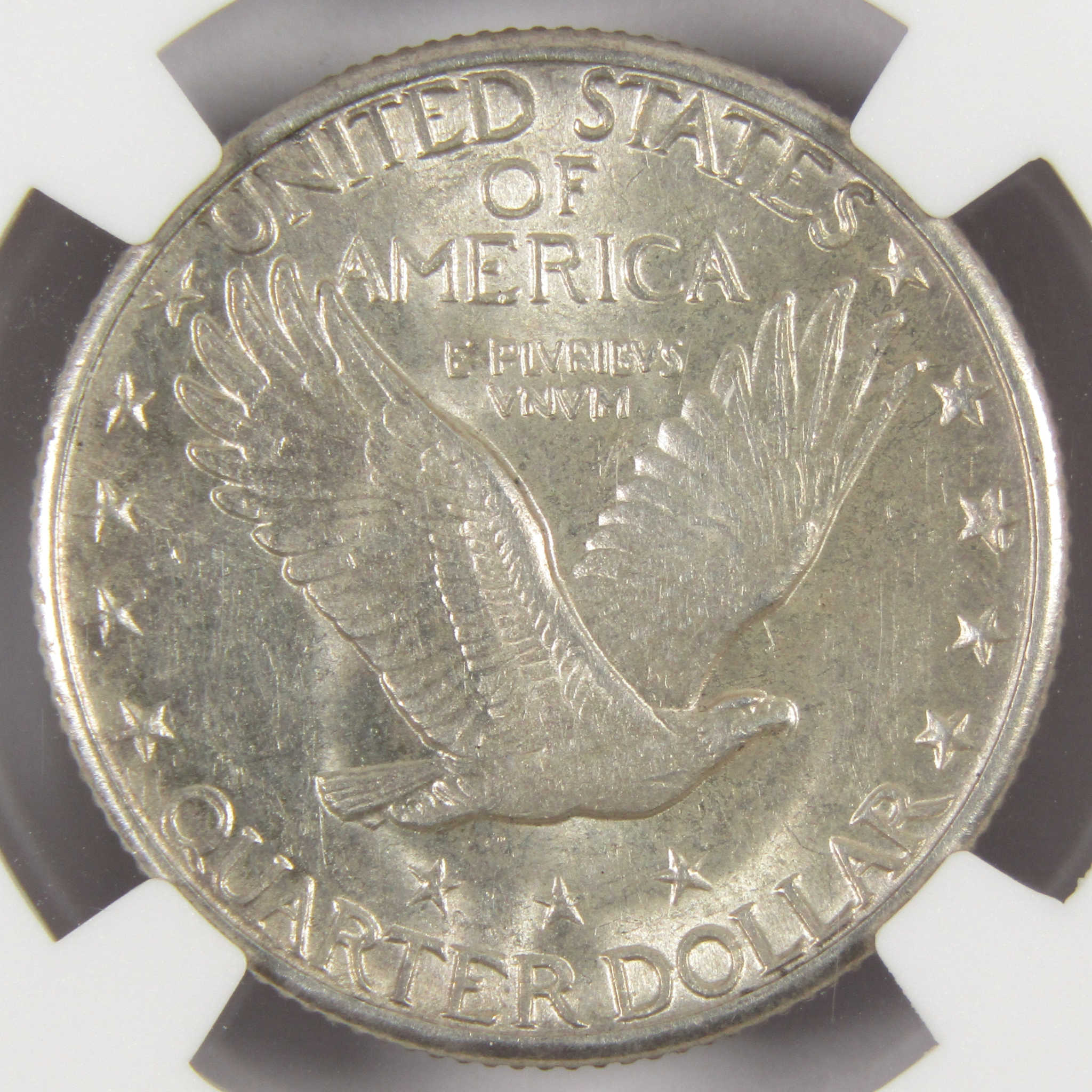 1923 S Standing Liberty Quarter AU 58 NGC 90% Silver 25c SKU:I4024