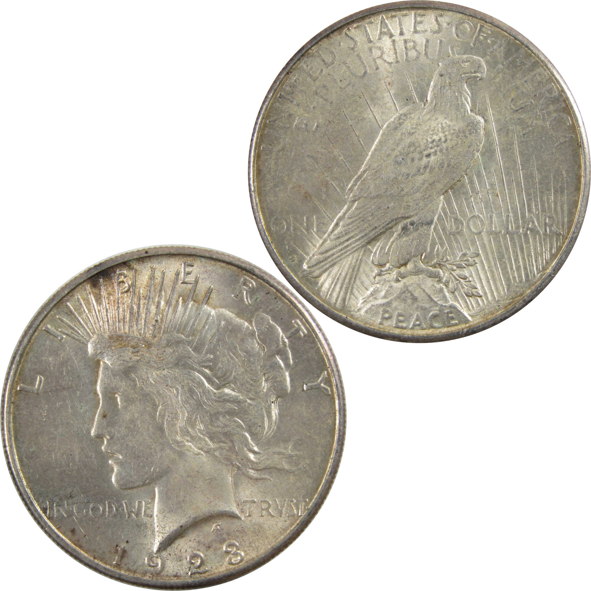 1923 S Peace Dollar AU About Uncirculated 90% Silver $1 Coin SKU:I5390