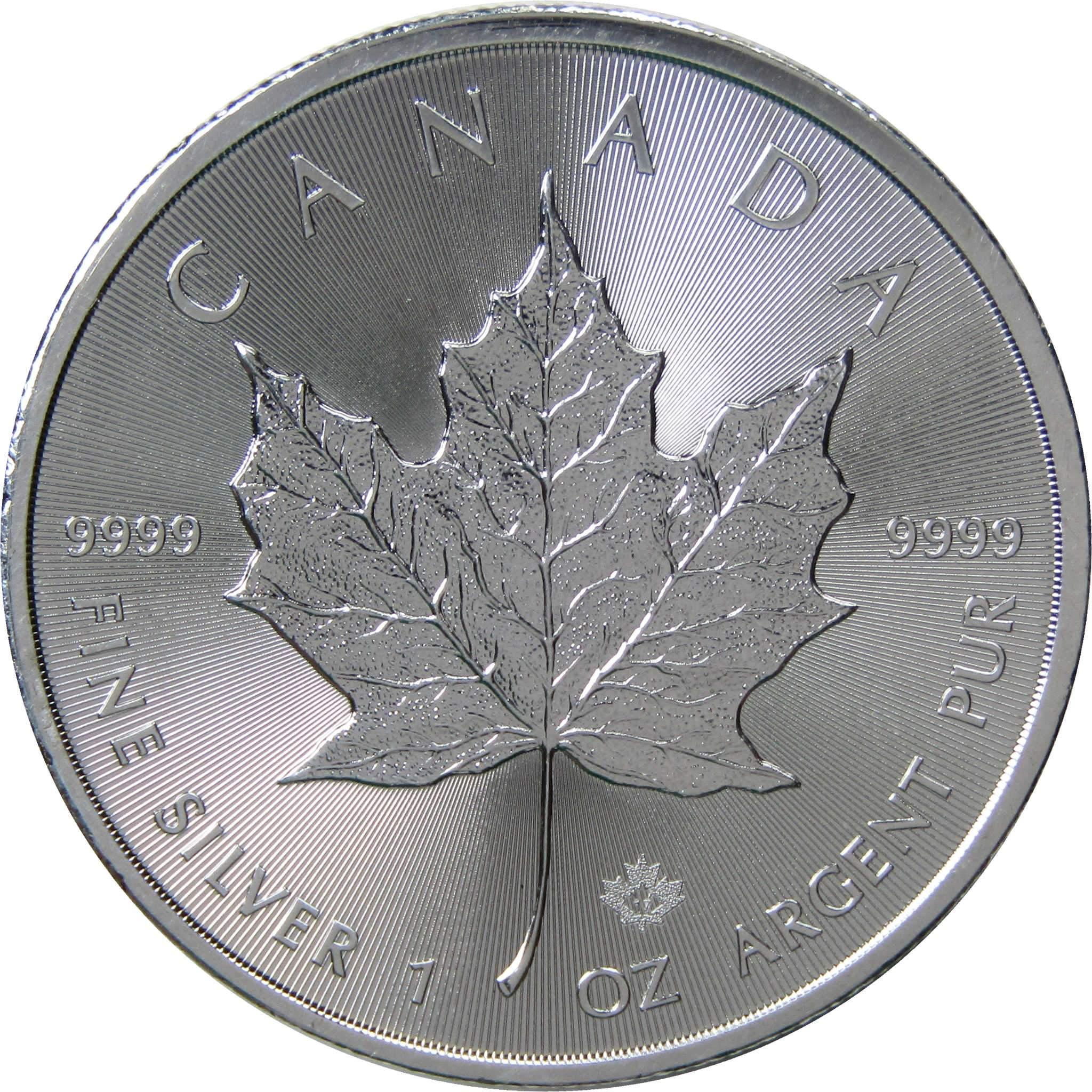 2017 Canadian Maple Leaf BU Brilliant Uncirculated 1 oz .9999 Silver $5 Coin
