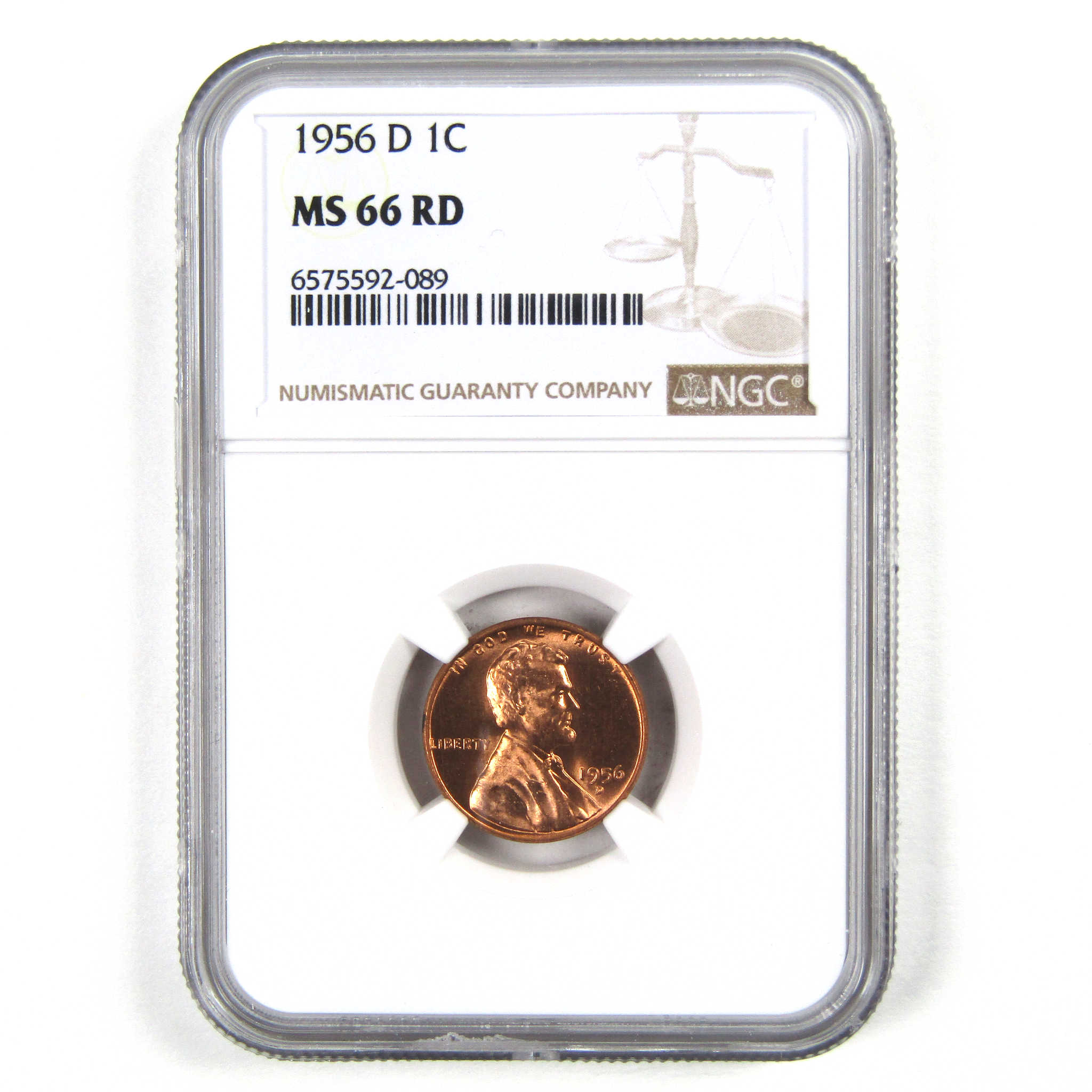 1956 D Lincoln Wheat Cent MS 66 RD NGC Penny Uncirculated SKU:I3655