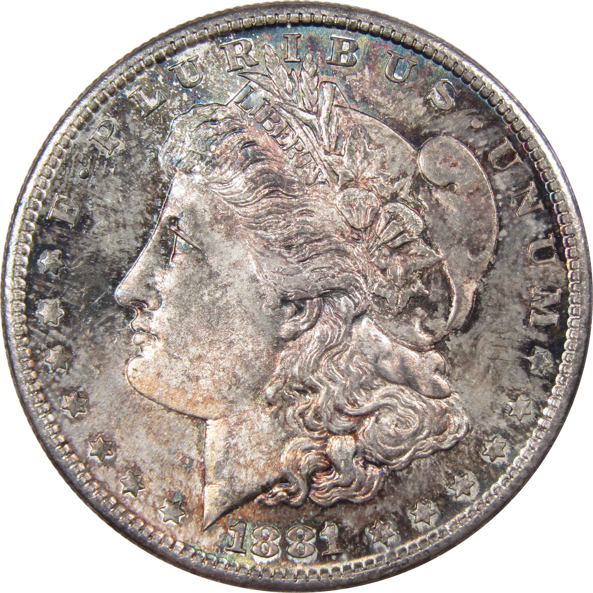 1881 S Morgan Dollar BU Choice Uncirculated Silver Toned SKU:I1214