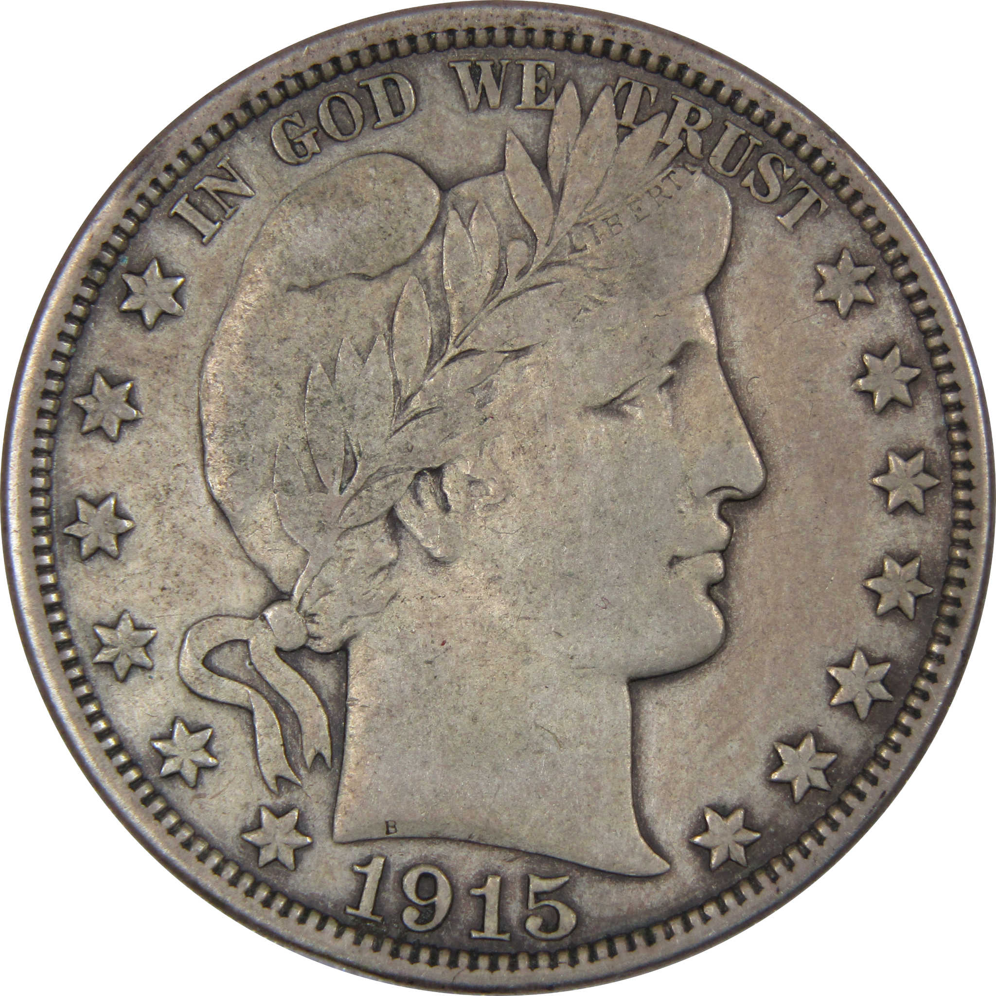 1915 D Barber Half Dollar VF Very Fine 90% Silver 50c Coin SKU:IPC8025
