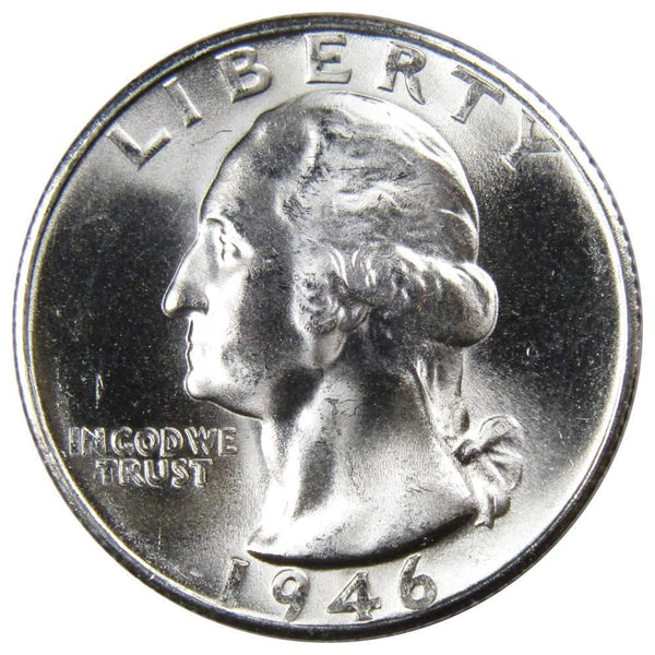 1946 S Washington Quarter BU Uncirculated Mint State 90% Silver 25c US Coin - Profile Coins & Collectibles 