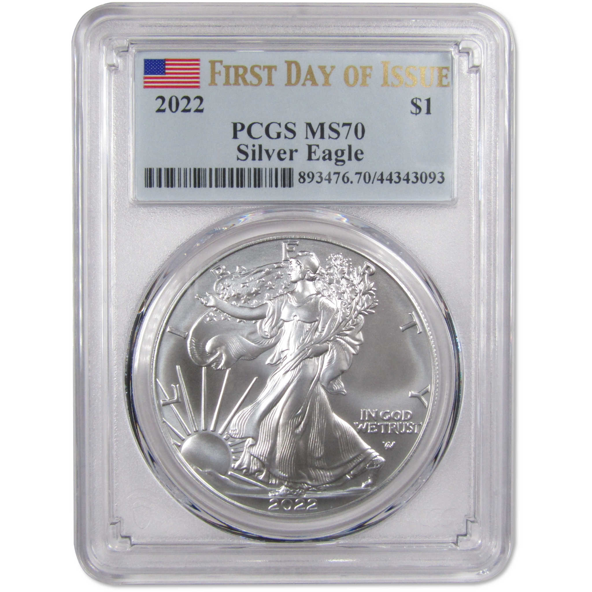 2022 American Silver Eagle MS 70 PCGS Fine First Day of Issue SKU:OPC6