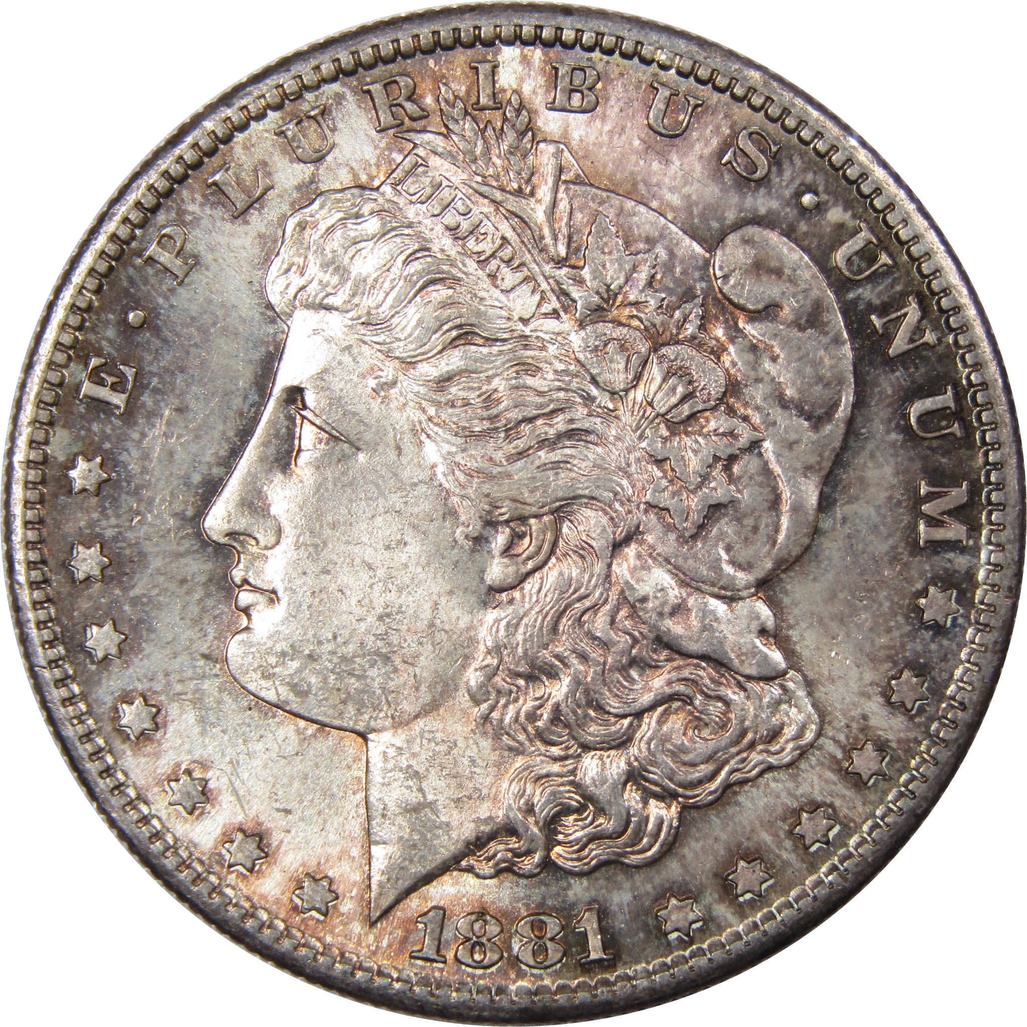 1881 S Morgan Dollar BU Uncirculated Mint State Silver Toned SKU:I1262