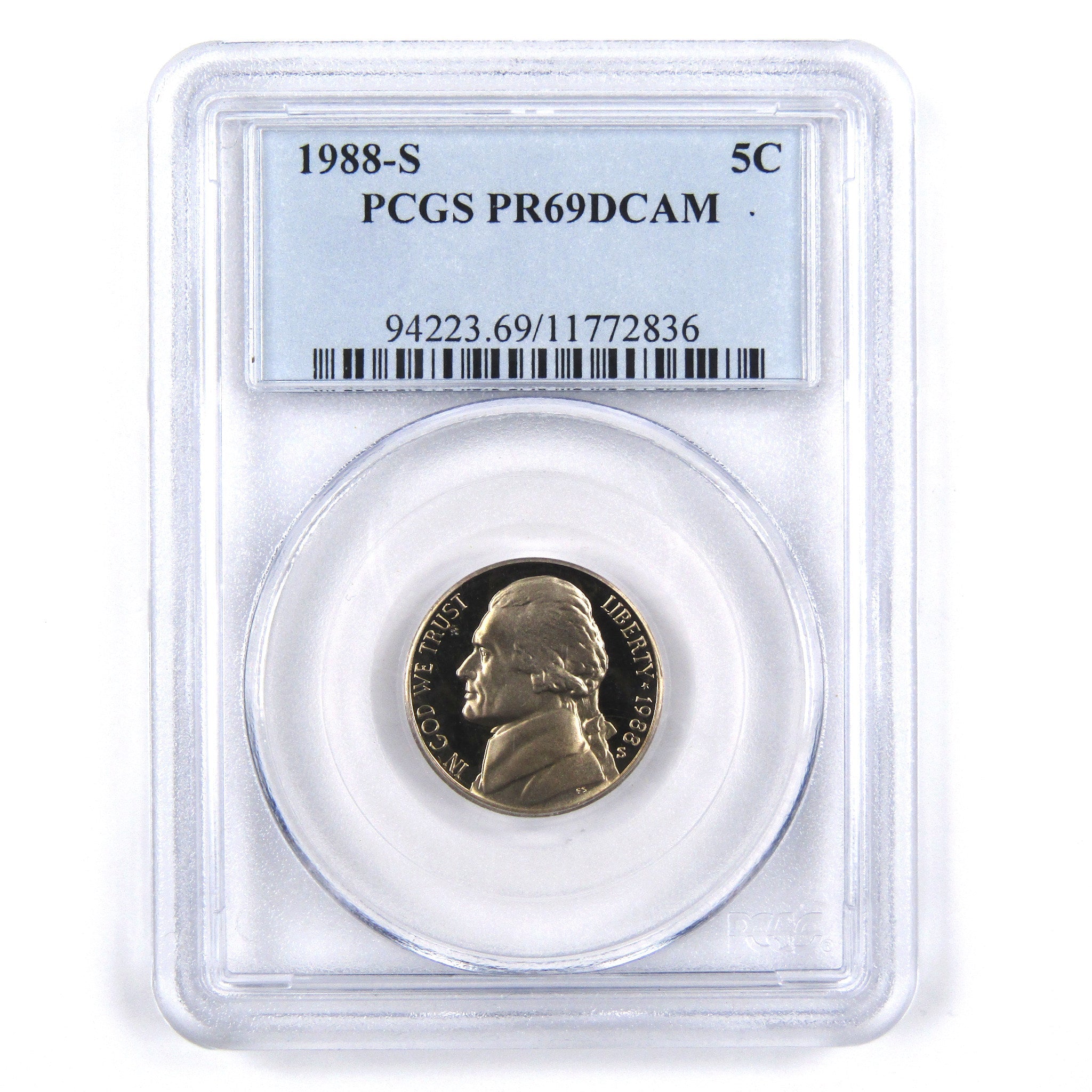 1988 S Jefferson Nickel 5 Cent Piece PR 69 DCAM PCGS Proof SKU:CPC2363