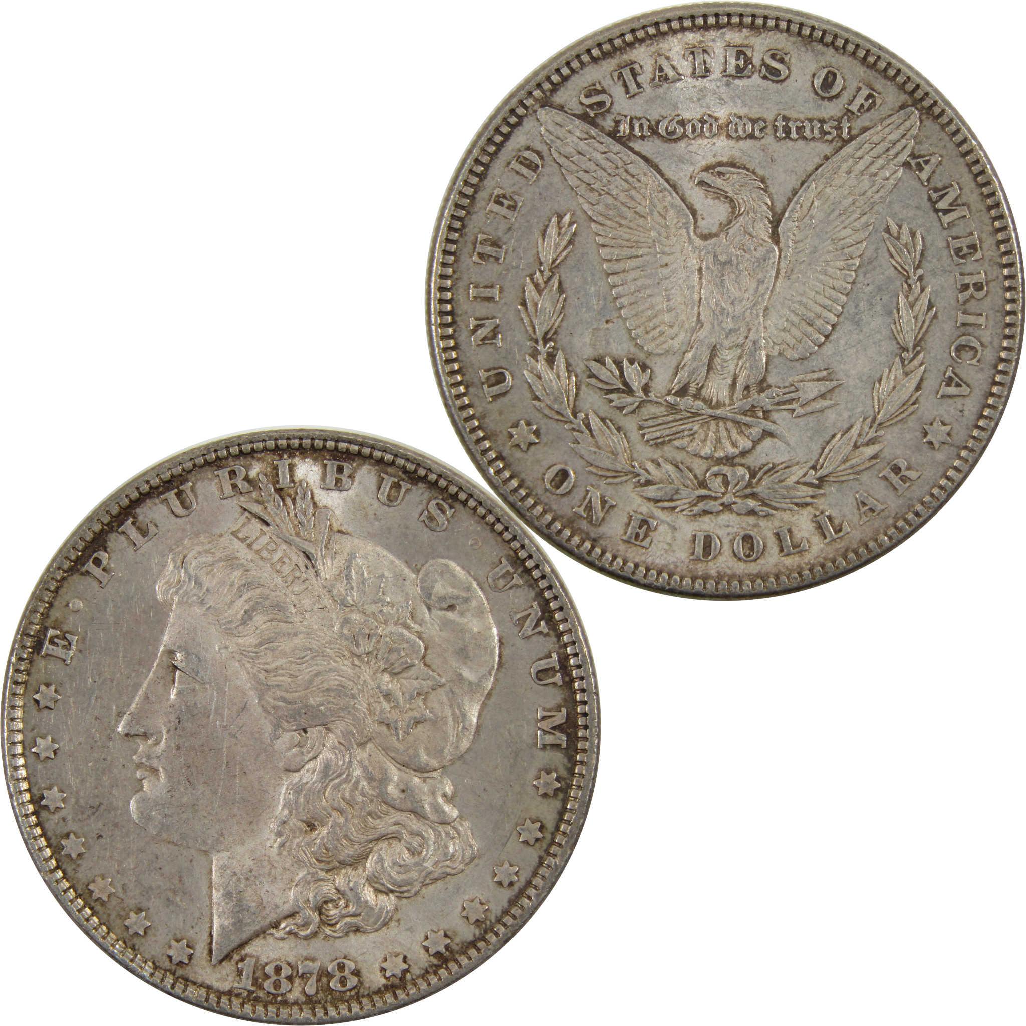 1878 7TF Rev 78 Morgan Dollar Borderline Unc 90% Silver SKU:I7639