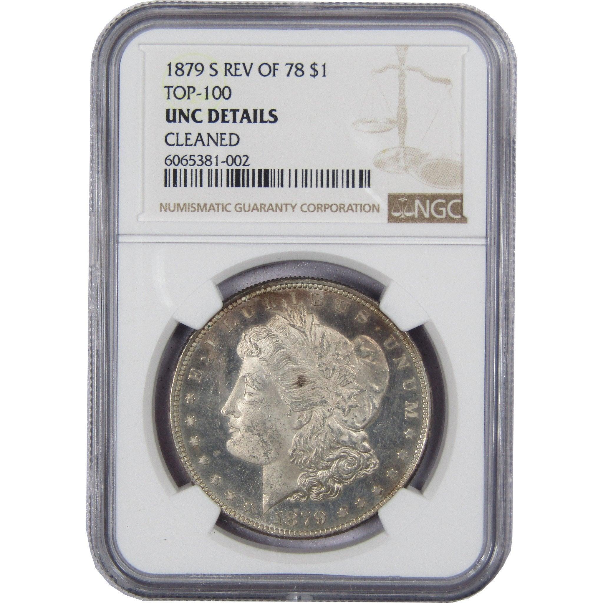 1879 S Rev 78 Morgan Dollar Uncirculated Details NGC SKU:CPC1237 - Morgan coin - Morgan silver dollar - Morgan silver dollar for sale - Profile Coins &amp; Collectibles