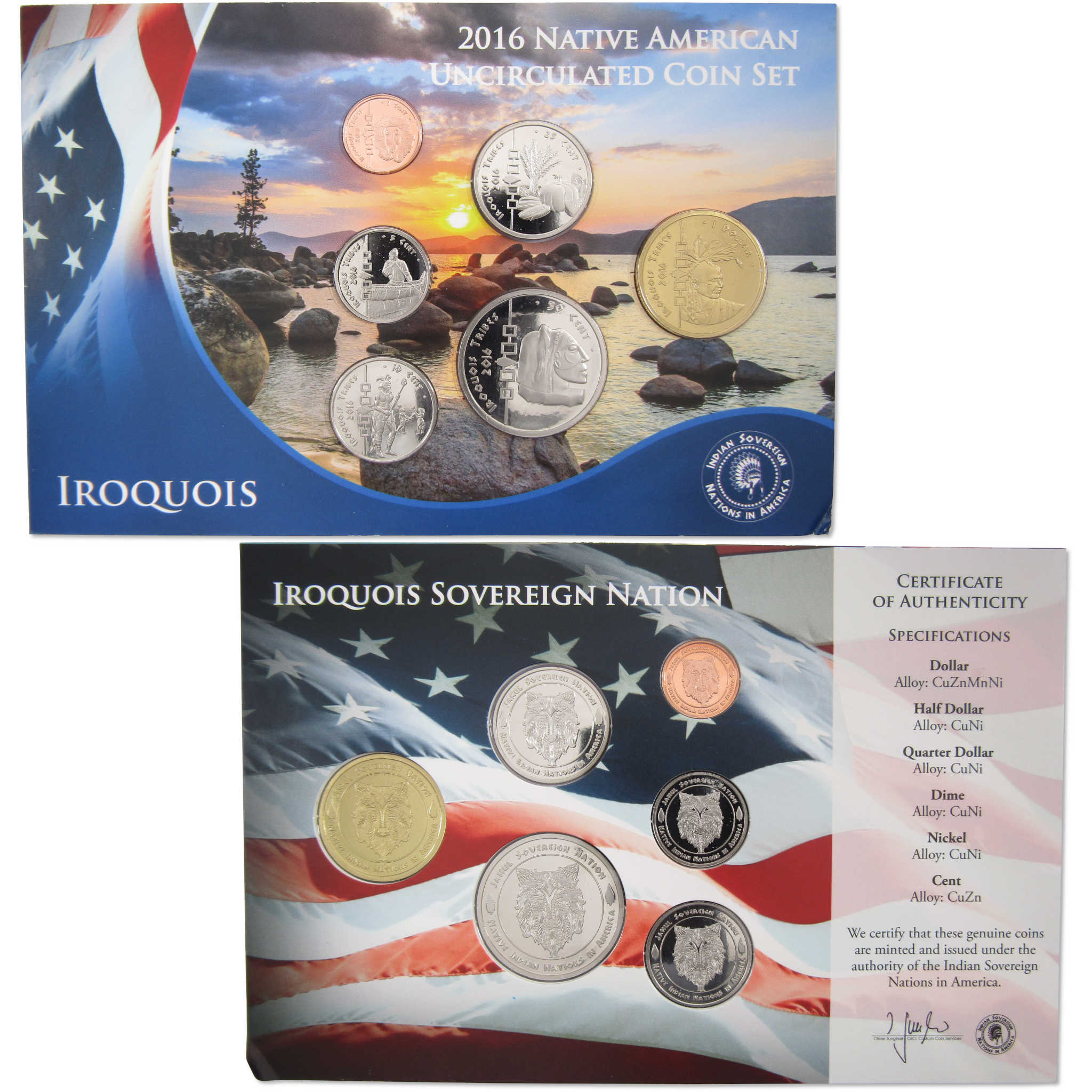 2016 Jamul Native American Iroquois Sovereign Nation Uncirculated Coin Set