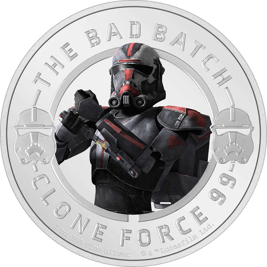 Star Wars The Bad Batch Hunter Fine Silver Coin 2022 Niue SKU:OPC57