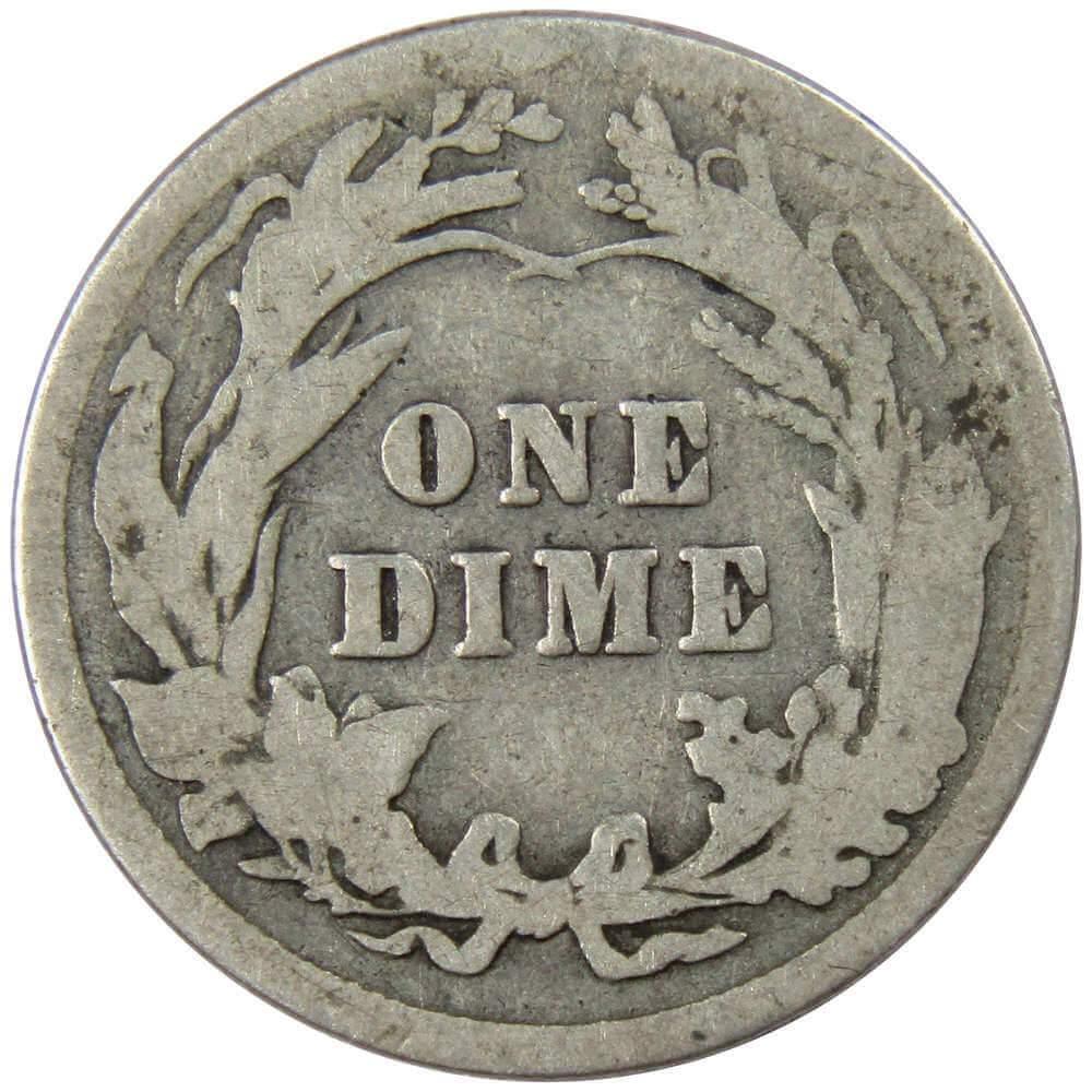 1907 Barber Dime G Good 90% Silver 10c US Type Coin Collectible
