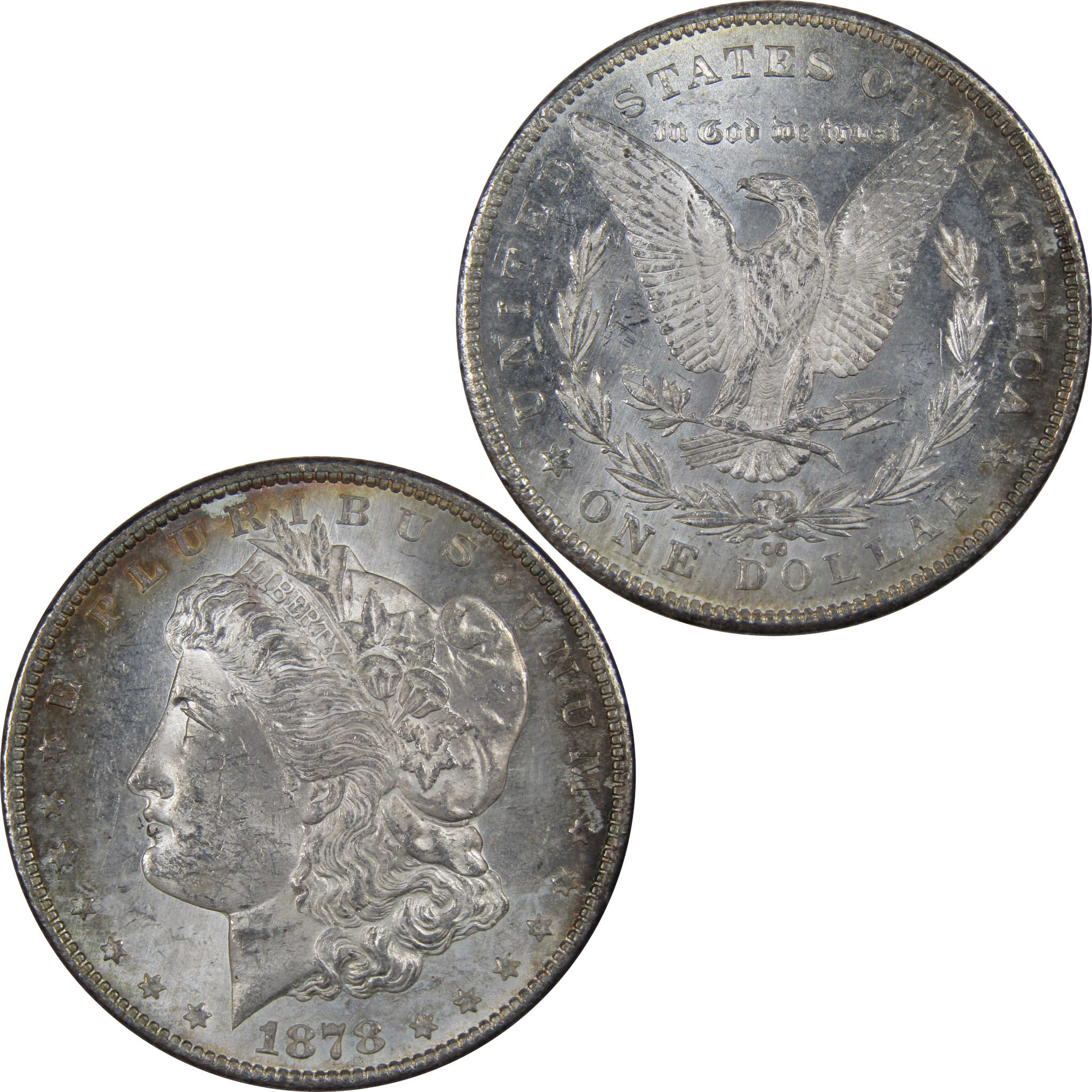 1878 CC Morgan Dollar Uncirculated Mint State Silver Toned SKU:IPC8558