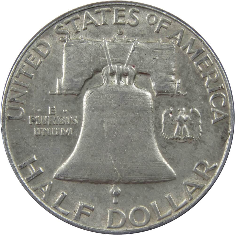 1962 D Franklin Half Dollar XF EF Extremely Fine 90% Silver 50c US Coin