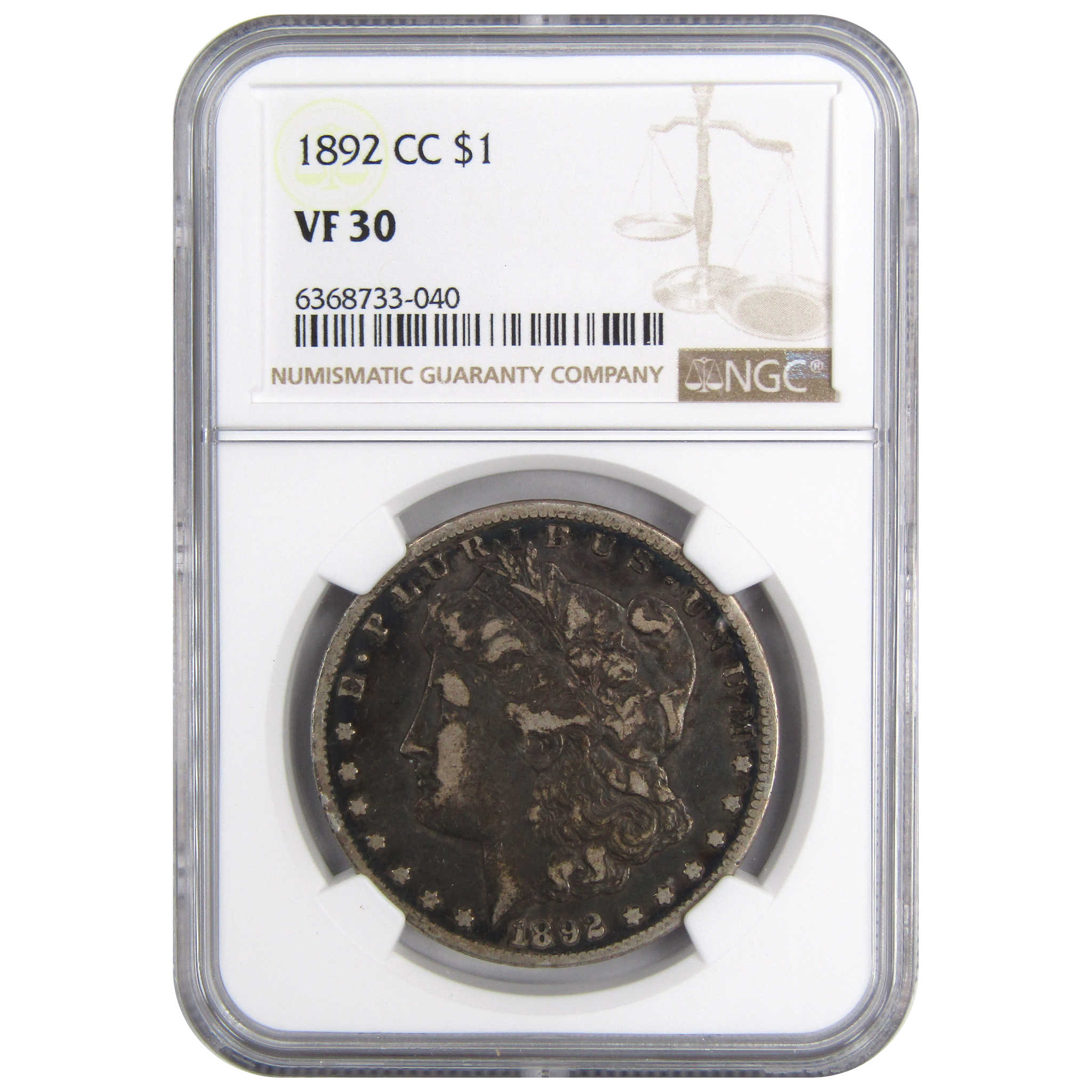 1892 CC Morgan Dollar VF 30 NGC 90% Silver US Coin SKU:I2305 - Morgan coin - Morgan silver dollar - Morgan silver dollar for sale - Profile Coins &amp; Collectibles