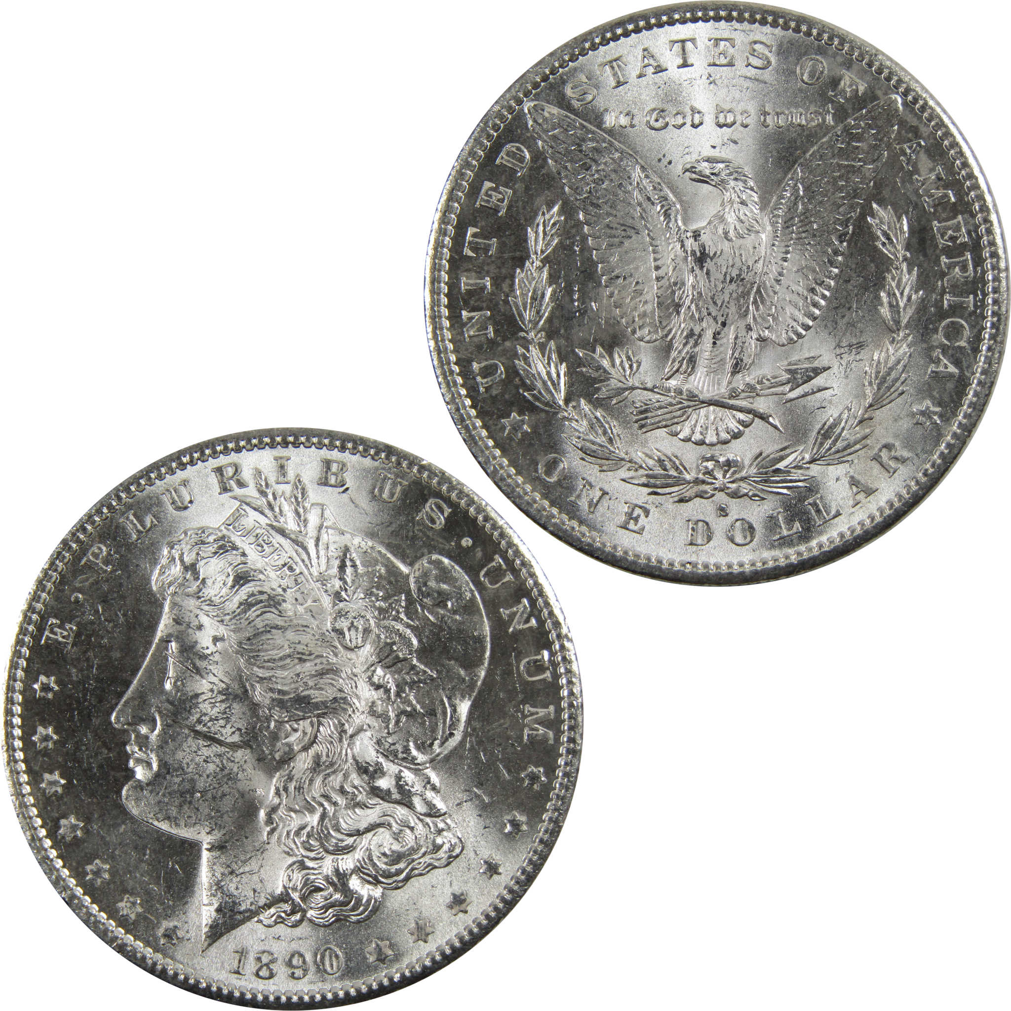 1890 S Morgan Dollar BU Uncirculated 90% Silver $1 Coin SKU:I4920 - Morgan coin - Morgan silver dollar - Morgan silver dollar for sale - Profile Coins &amp; Collectibles