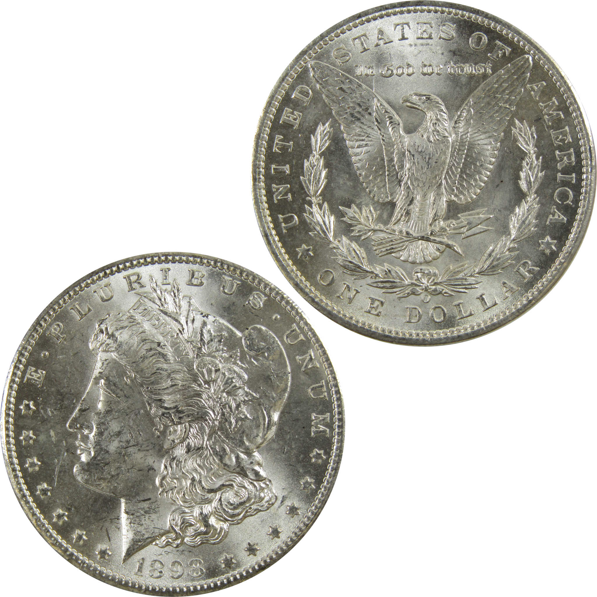 1898 O Morgan Dollar BU Uncirculated 90% Silver $1 Coin SKU:I5206 - Morgan coin - Morgan silver dollar - Morgan silver dollar for sale - Profile Coins &amp; Collectibles