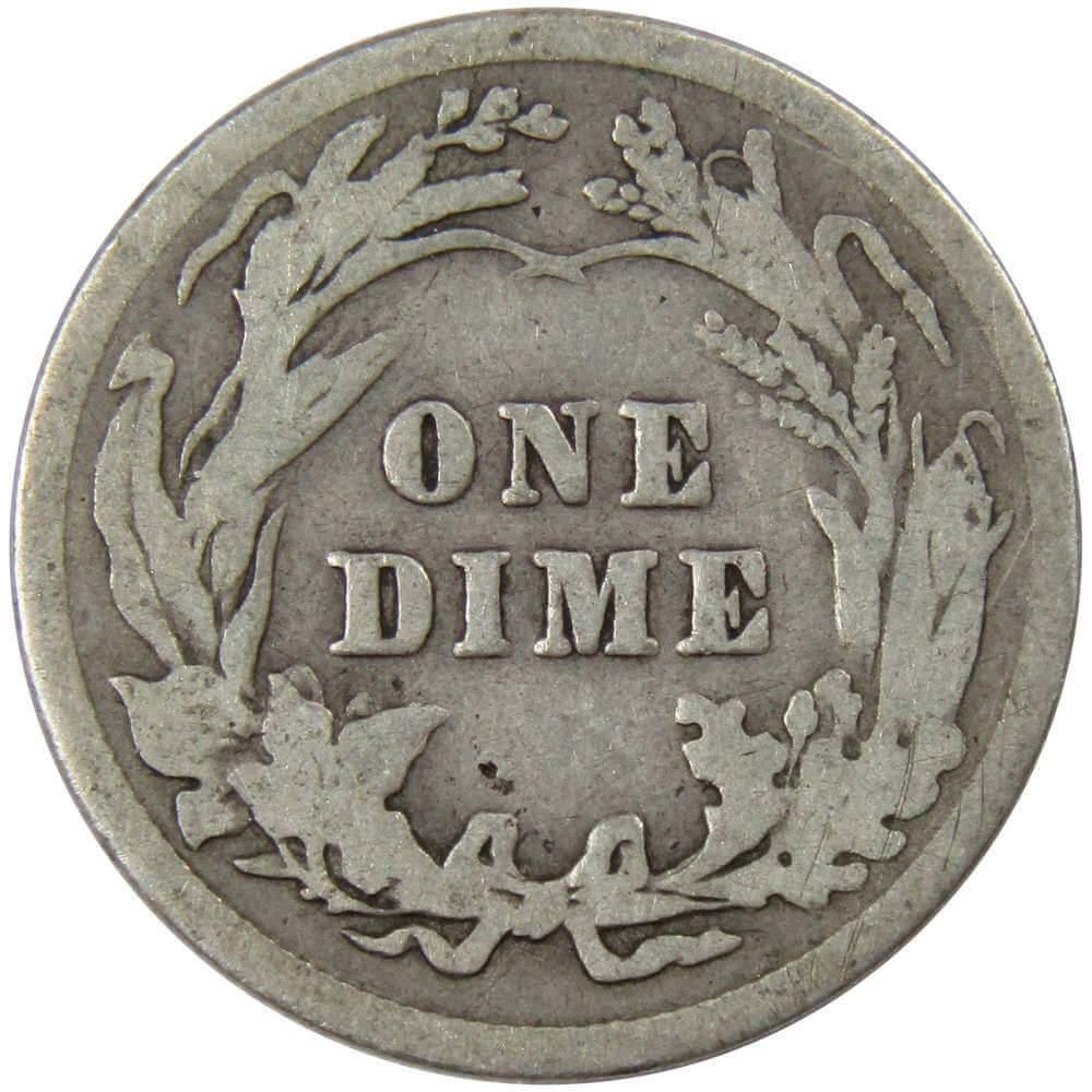 1912 Barber Dime AG About Good 90% Silver 10c US Type Coin Collectible