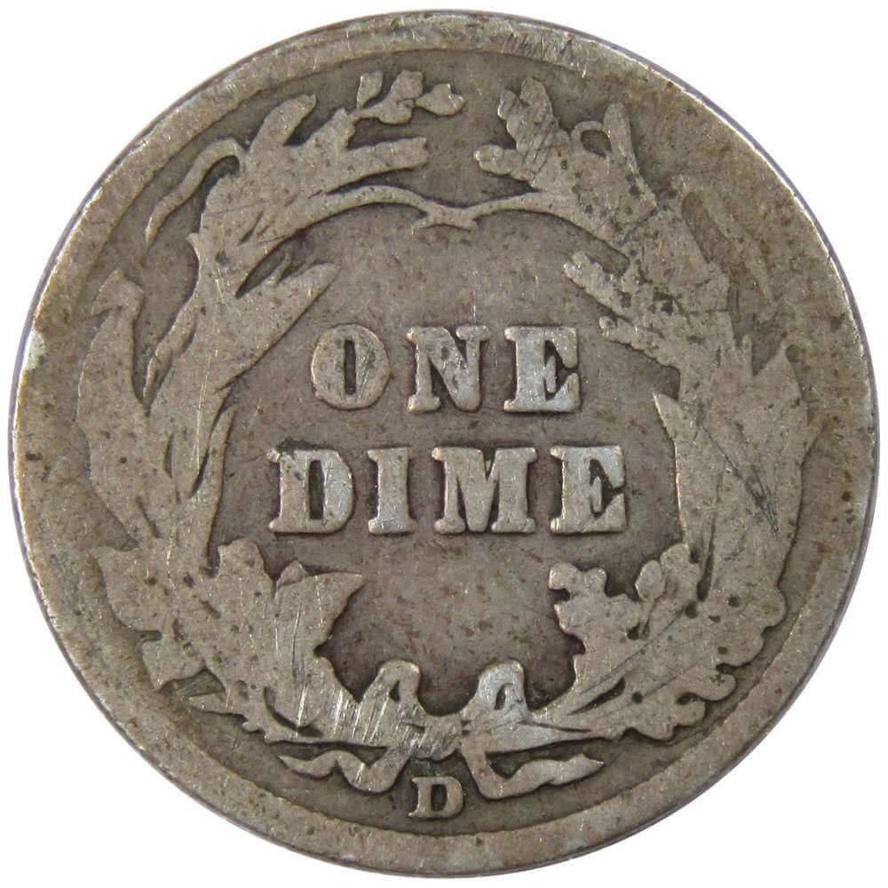 1912 D Barber Dime AG About Good 90% Silver 10c US Type Coin Collectible