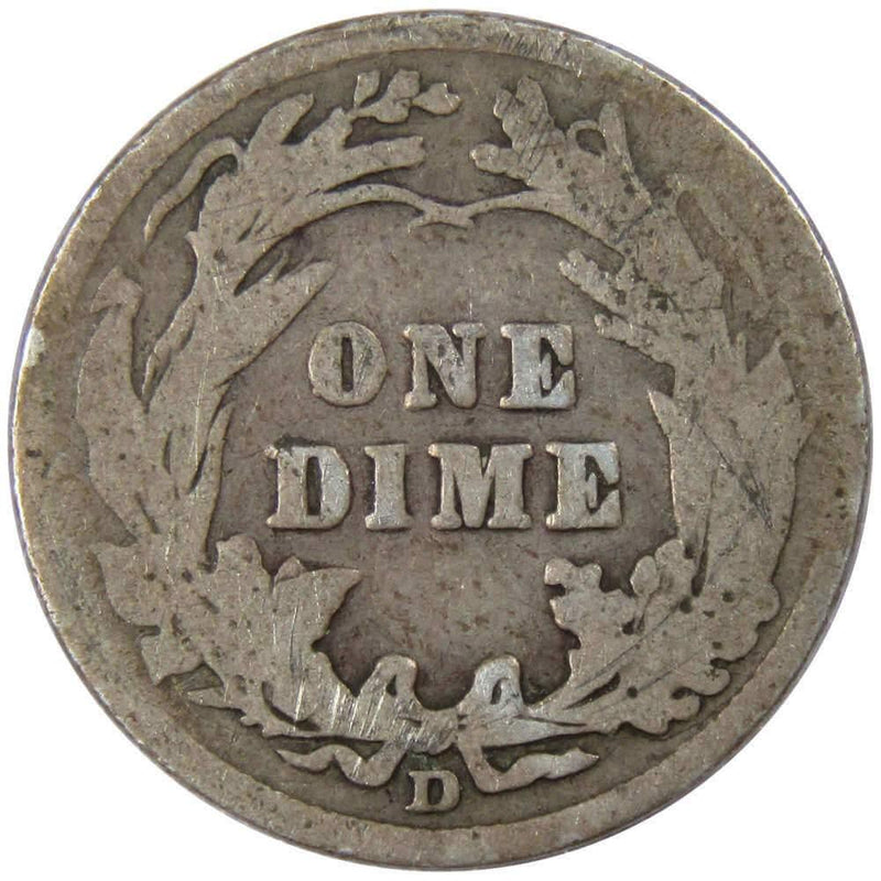 1912 D Barber Dime AG About Good 90% Silver 10c US Type Coin Collectible - Profile Coins & Collectibles 