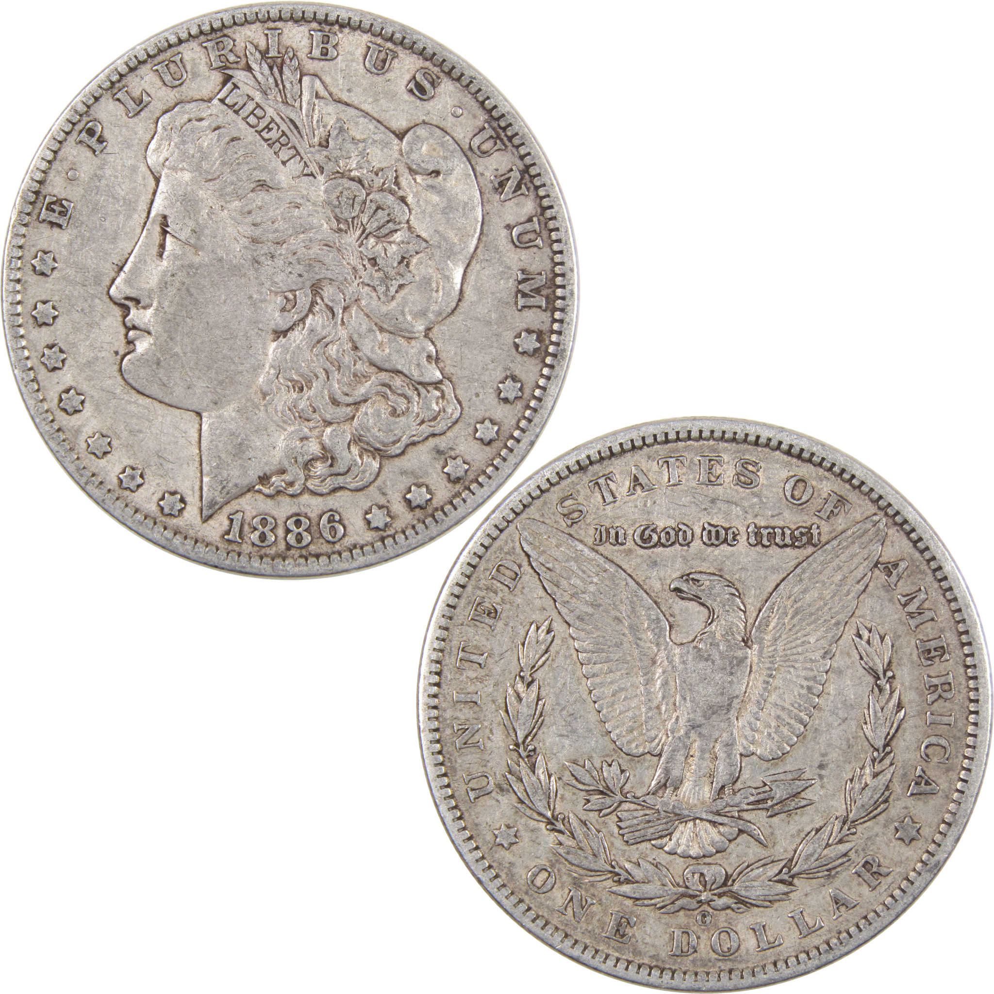 1886 O Morgan Dollar XF EF Extremely Fine 90% Silver Coin SKU:I3041 - Morgan coin - Morgan silver dollar - Morgan silver dollar for sale - Profile Coins &amp; Collectibles