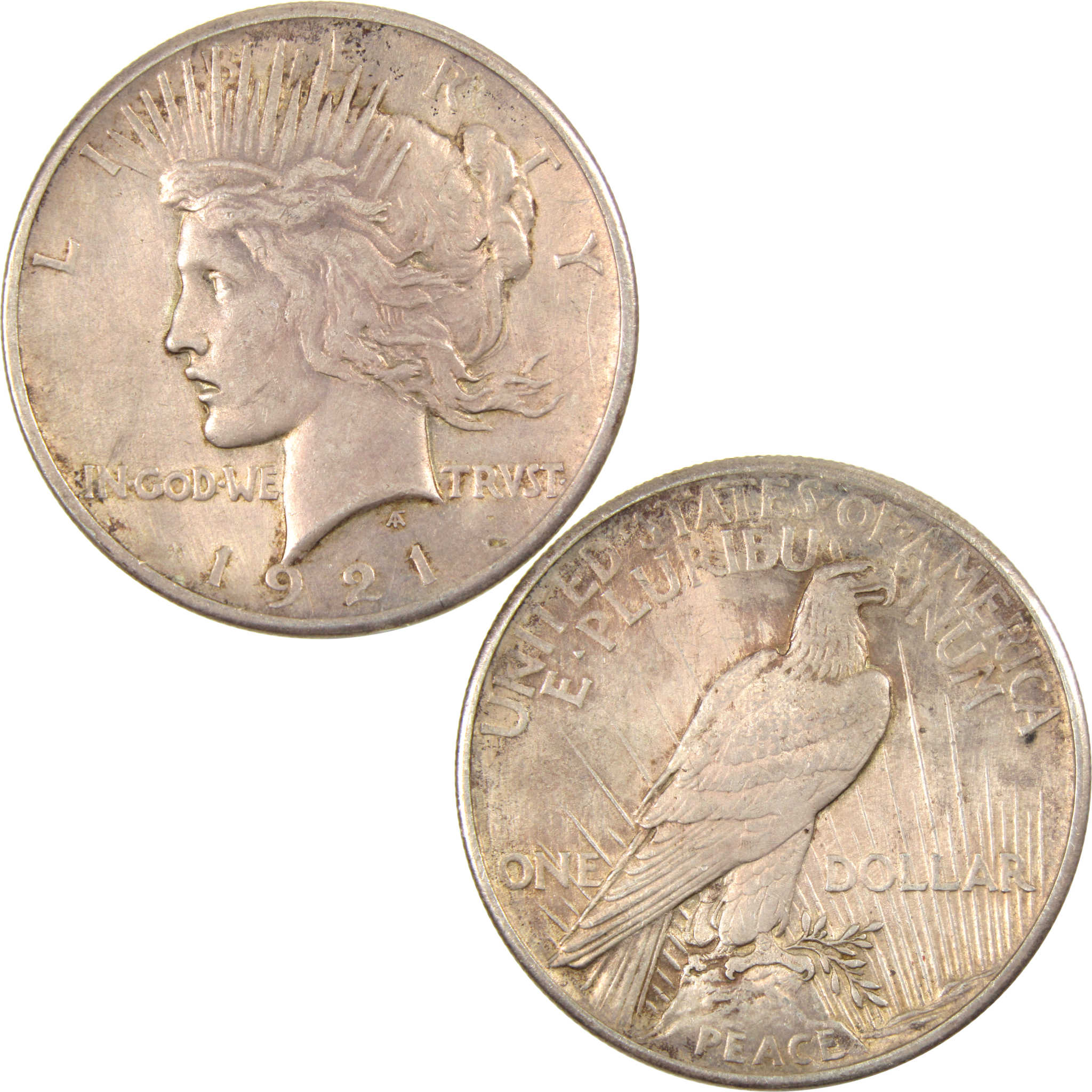 1921 High Relief Peace Dollar XF Details 90% Silver $1 Coin SKU:I4130
