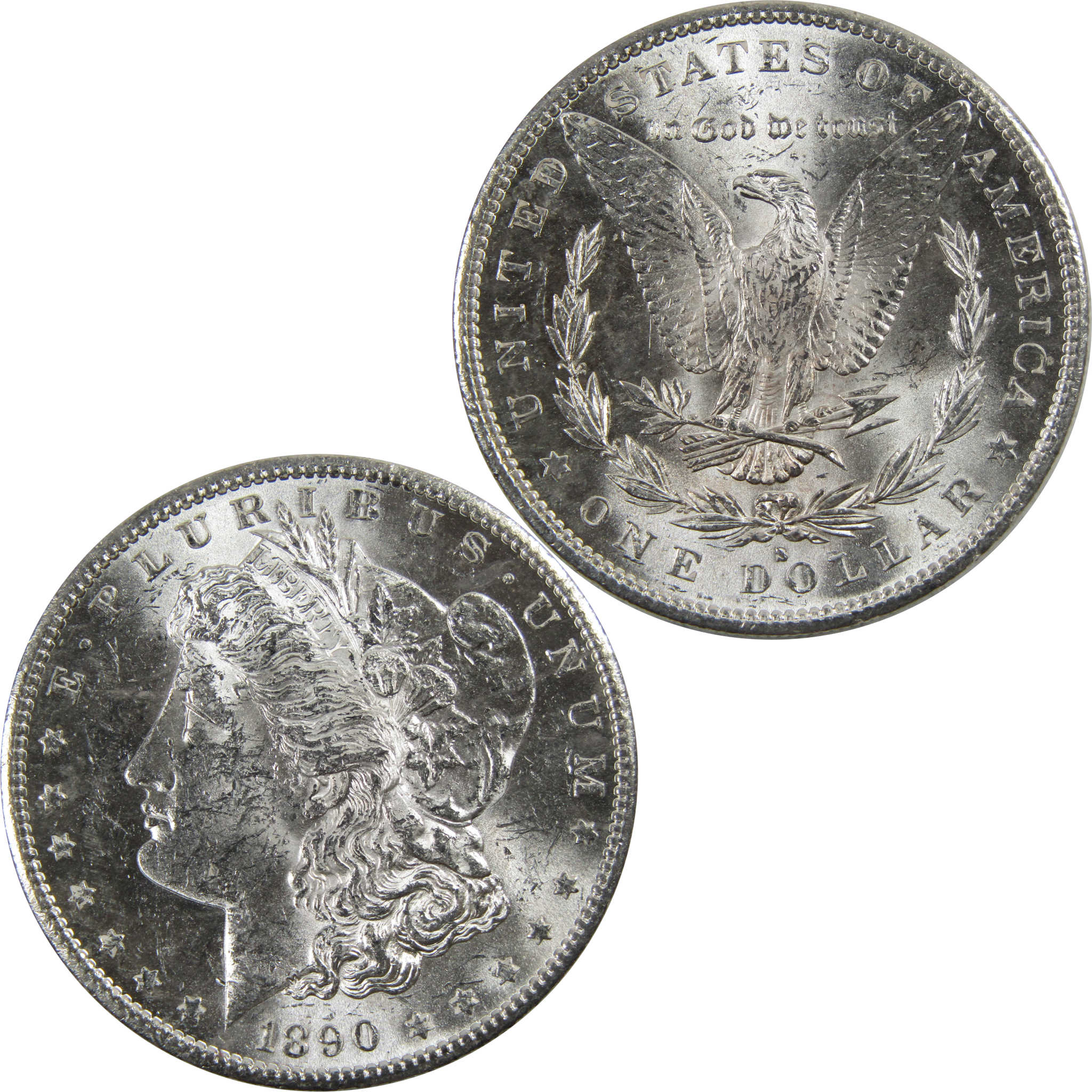 1890 S Morgan Dollar BU Uncirculated 90% Silver $1 Coin SKU:I4921 - Morgan coin - Morgan silver dollar - Morgan silver dollar for sale - Profile Coins &amp; Collectibles