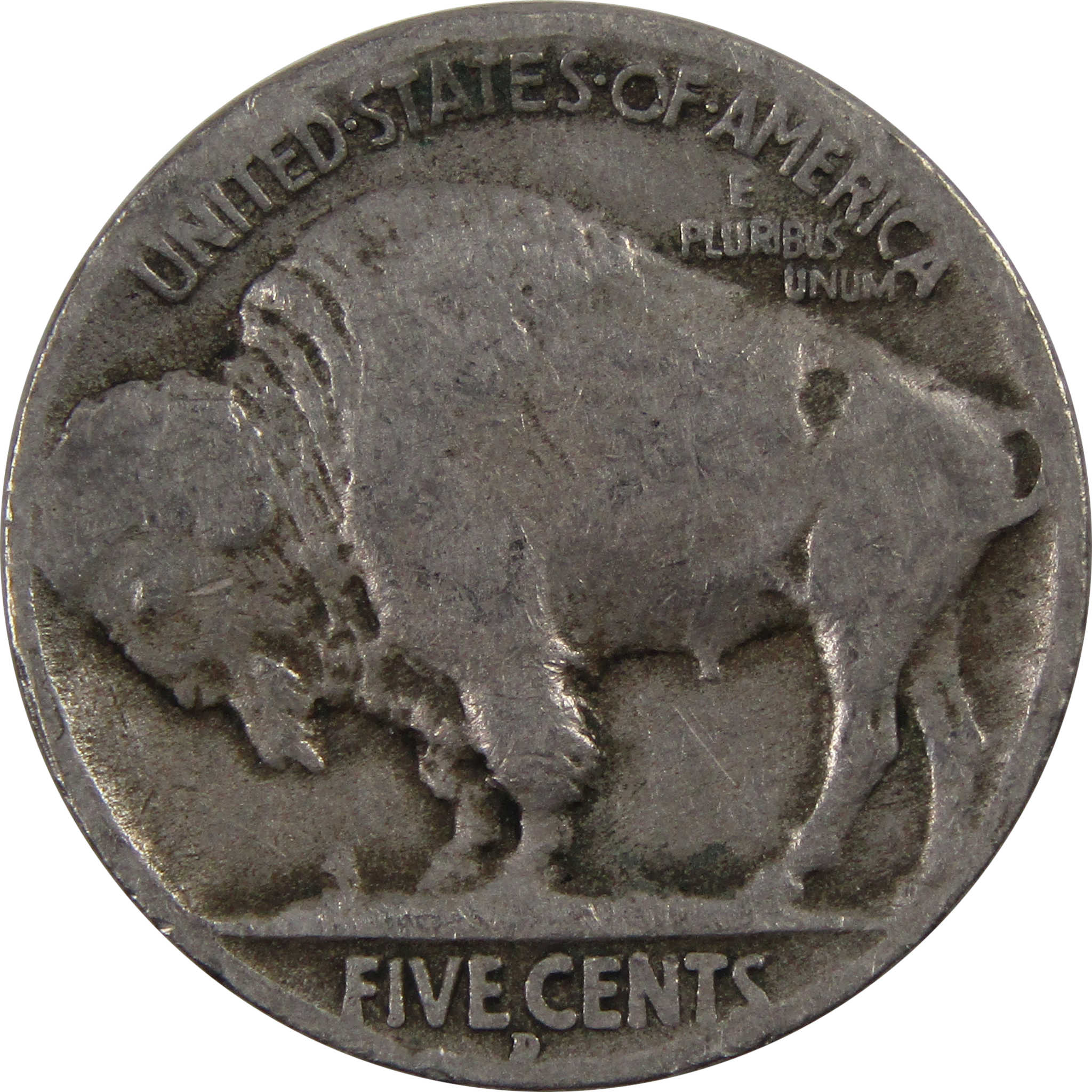 1914 D Indian Head Buffalo Nickel 5 Cent Piece AG About Good SKU:I3214