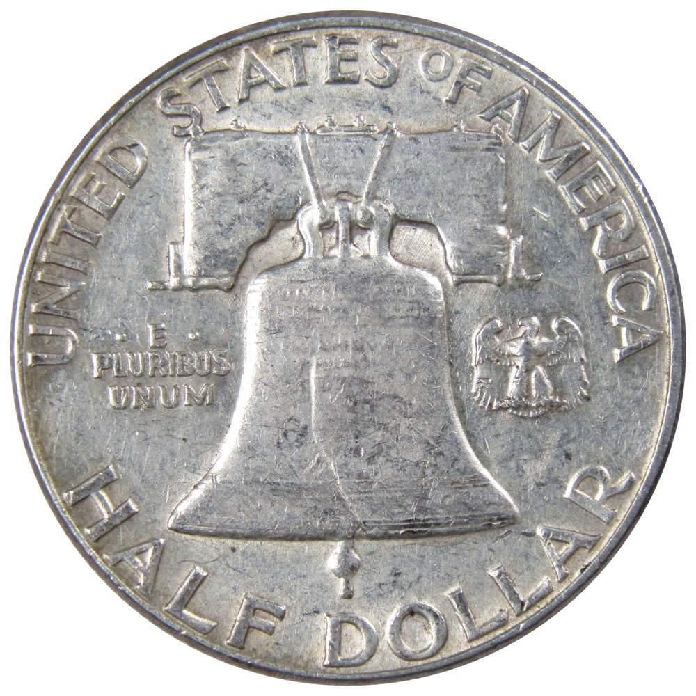 1957 Franklin Half Dollar XF EF Extremely Fine 90% Silver 50c US Coin