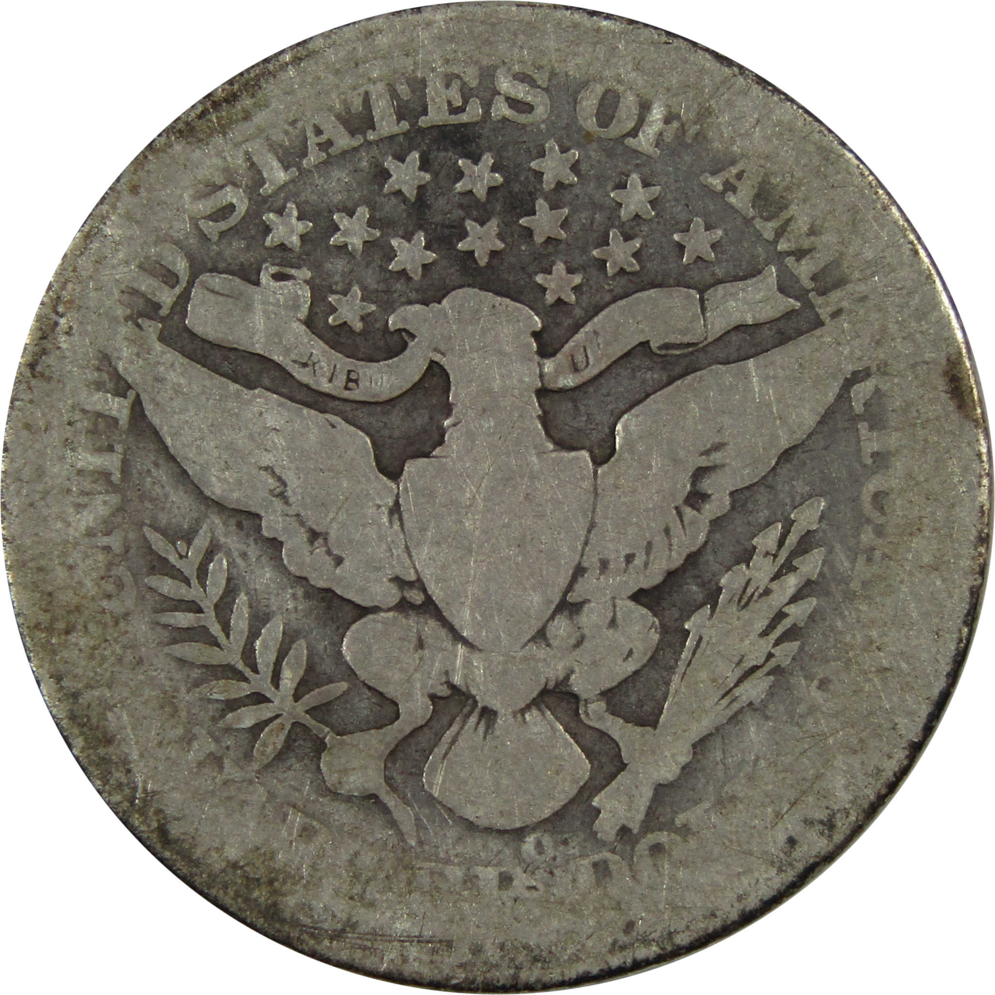 1901 O Barber Quarter AG About Good 90% Silver 25c Coin SKU:I7152