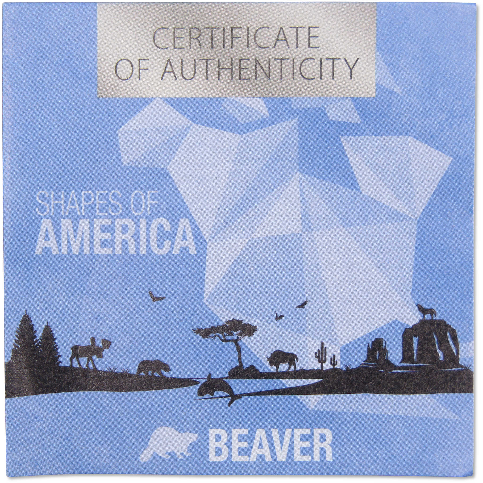 Shapes of America Beaver 1 oz .999 Silver $5 Proof-Like Coin 2020 Barbados COA