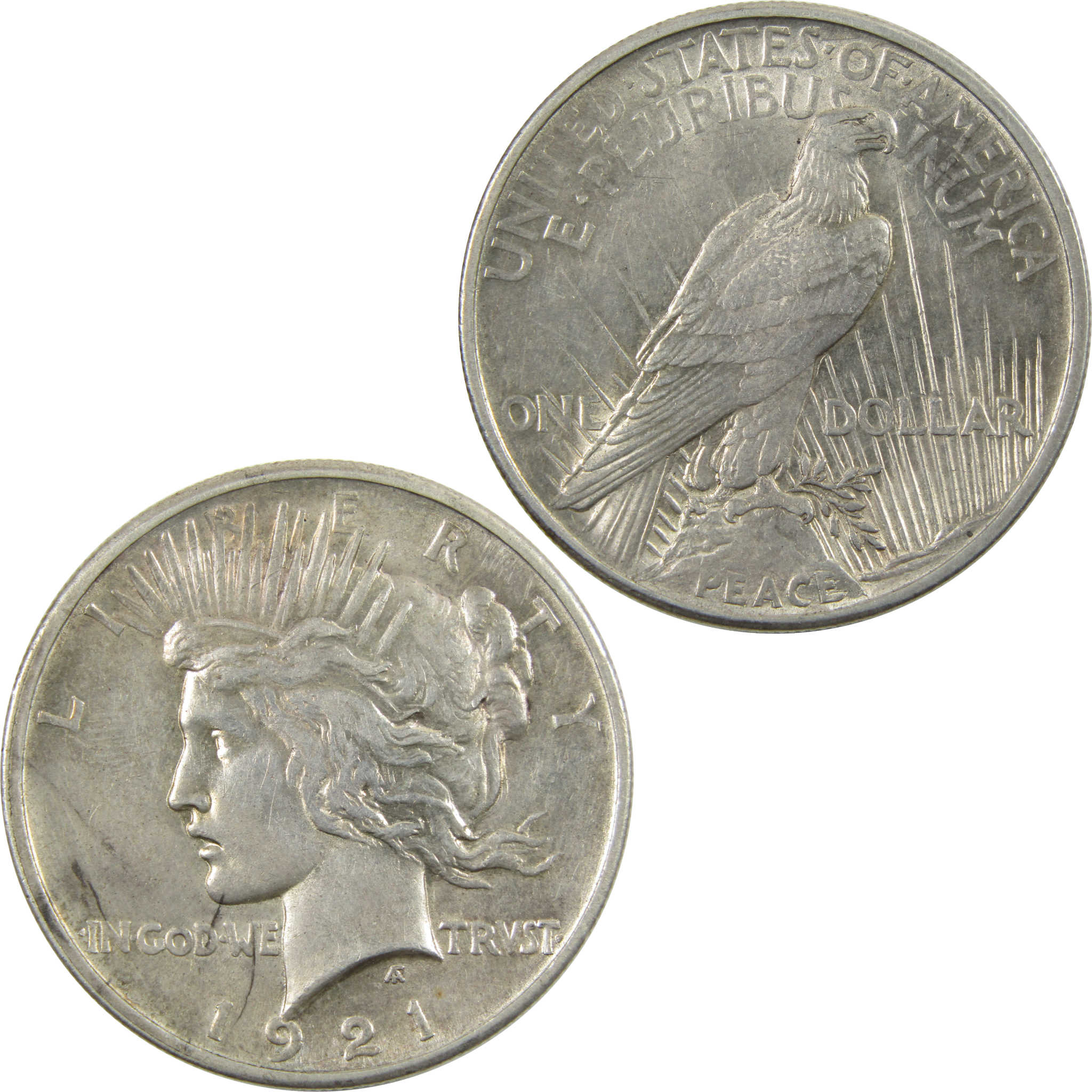 1921 High Relief Peace Dollar AU About Uncirculated SKU:I4520