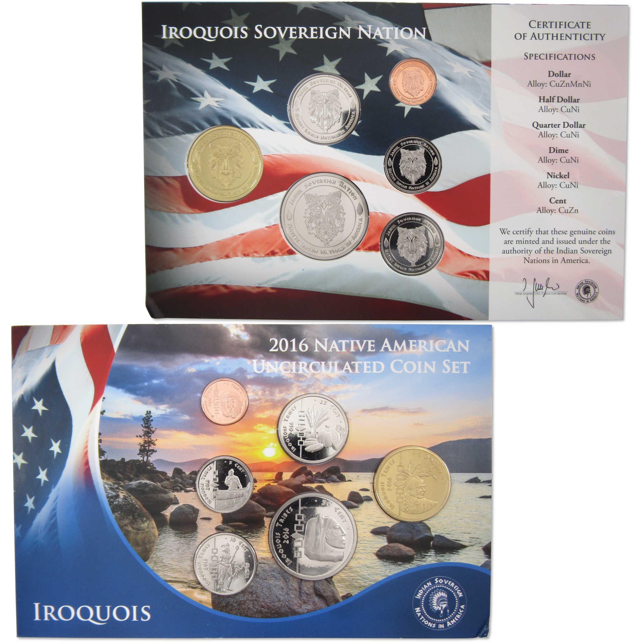 2016 Jamul Native American Iroquois Sovereign Nation Uncirculated Set