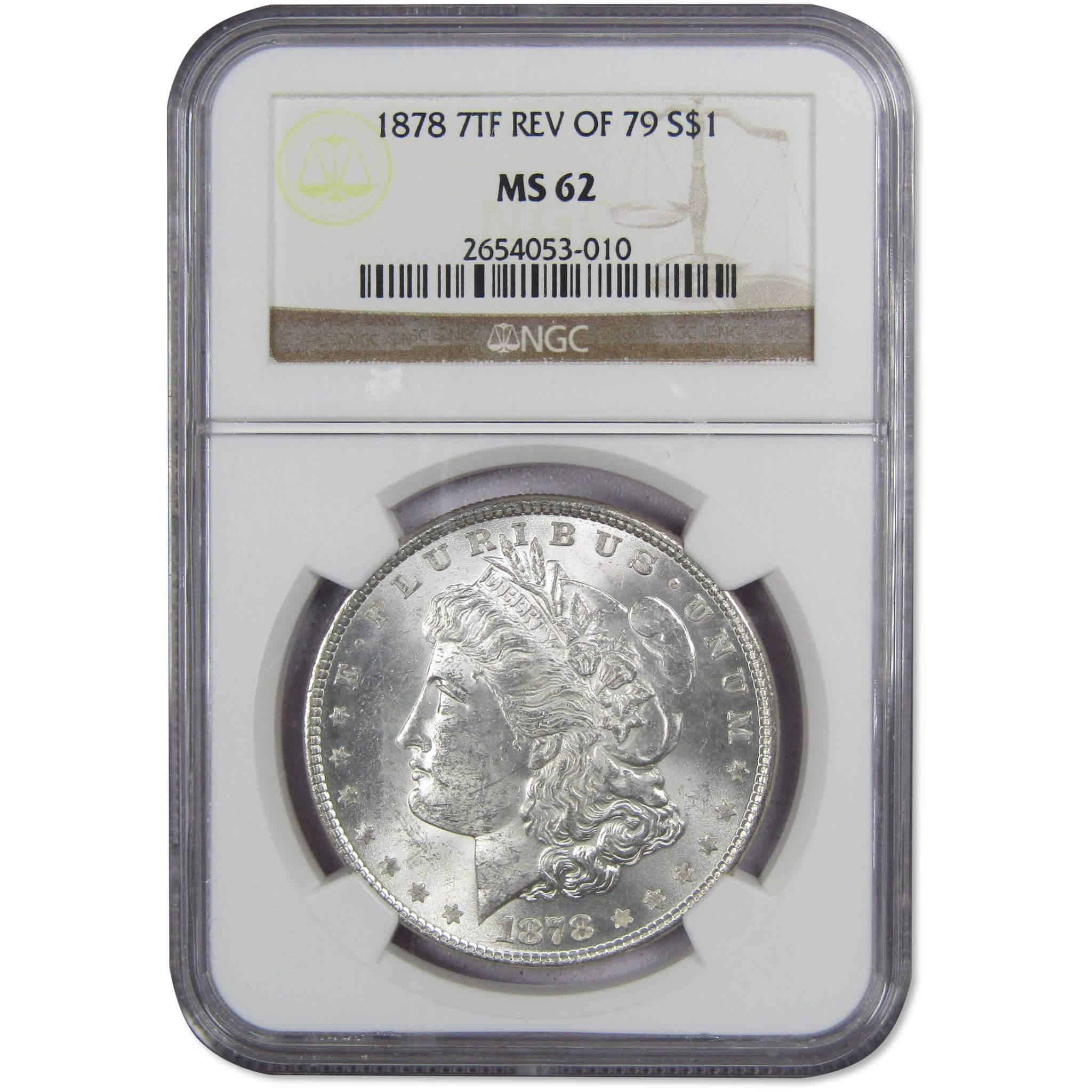 1878 7TF Rev 79 Morgan Dollar MS 62 NGC Silver SKU:IPC5111 - Morgan coin - Morgan silver dollar - Morgan silver dollar for sale - Profile Coins &amp; Collectibles