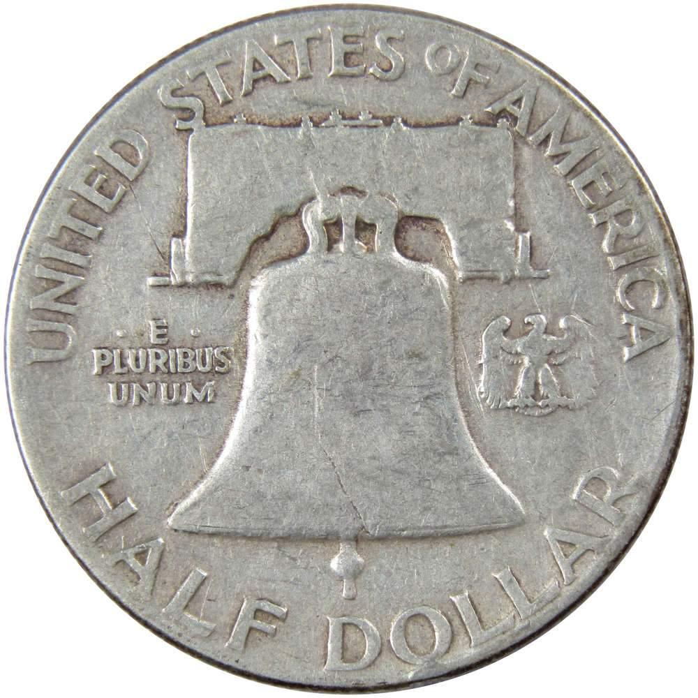 1949 Franklin Half Dollar F Fine 90% Silver 50c US Coin Collectible
