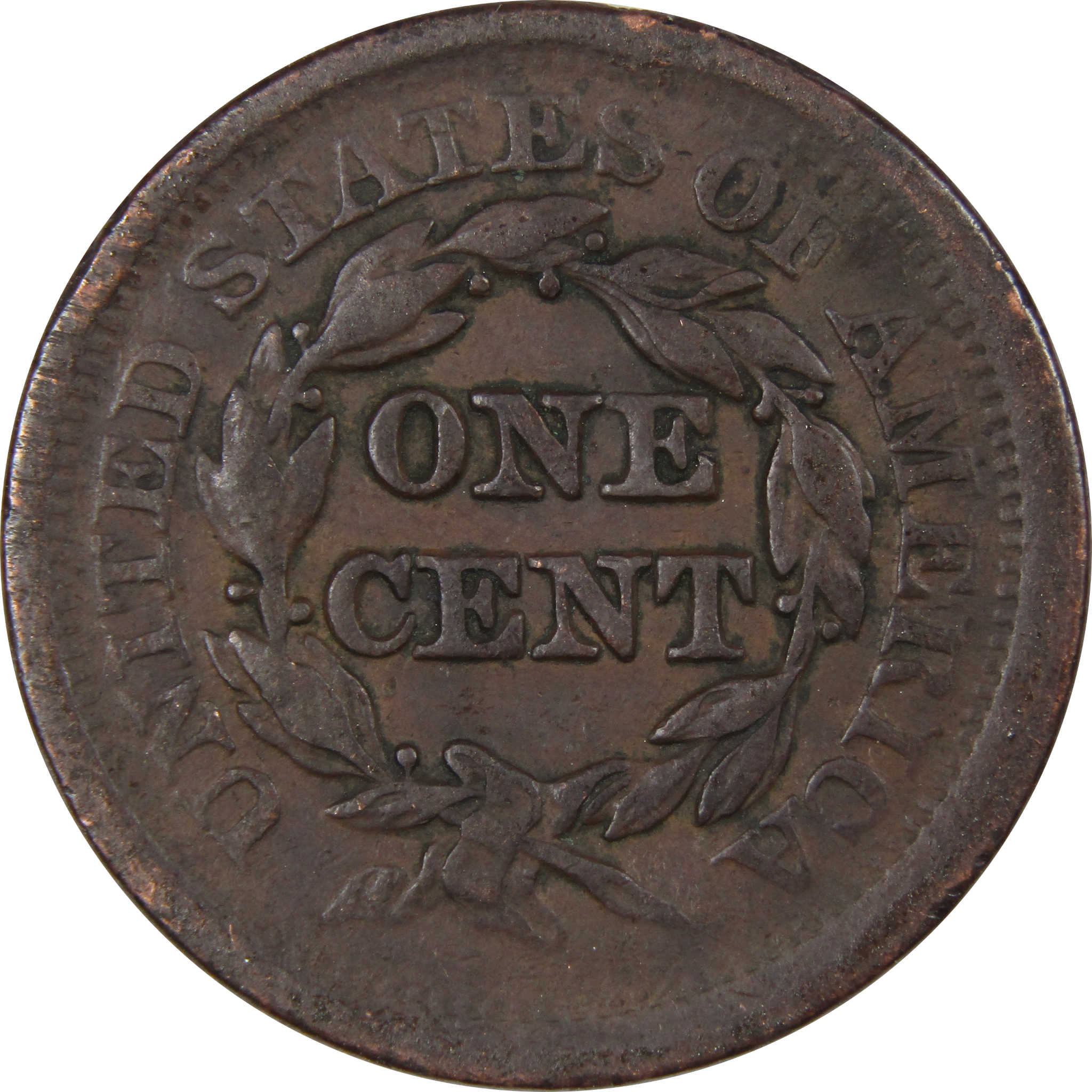 1852 Braided Hair Large Cent F Fine Copper Penny 1c SKU:IPC9054