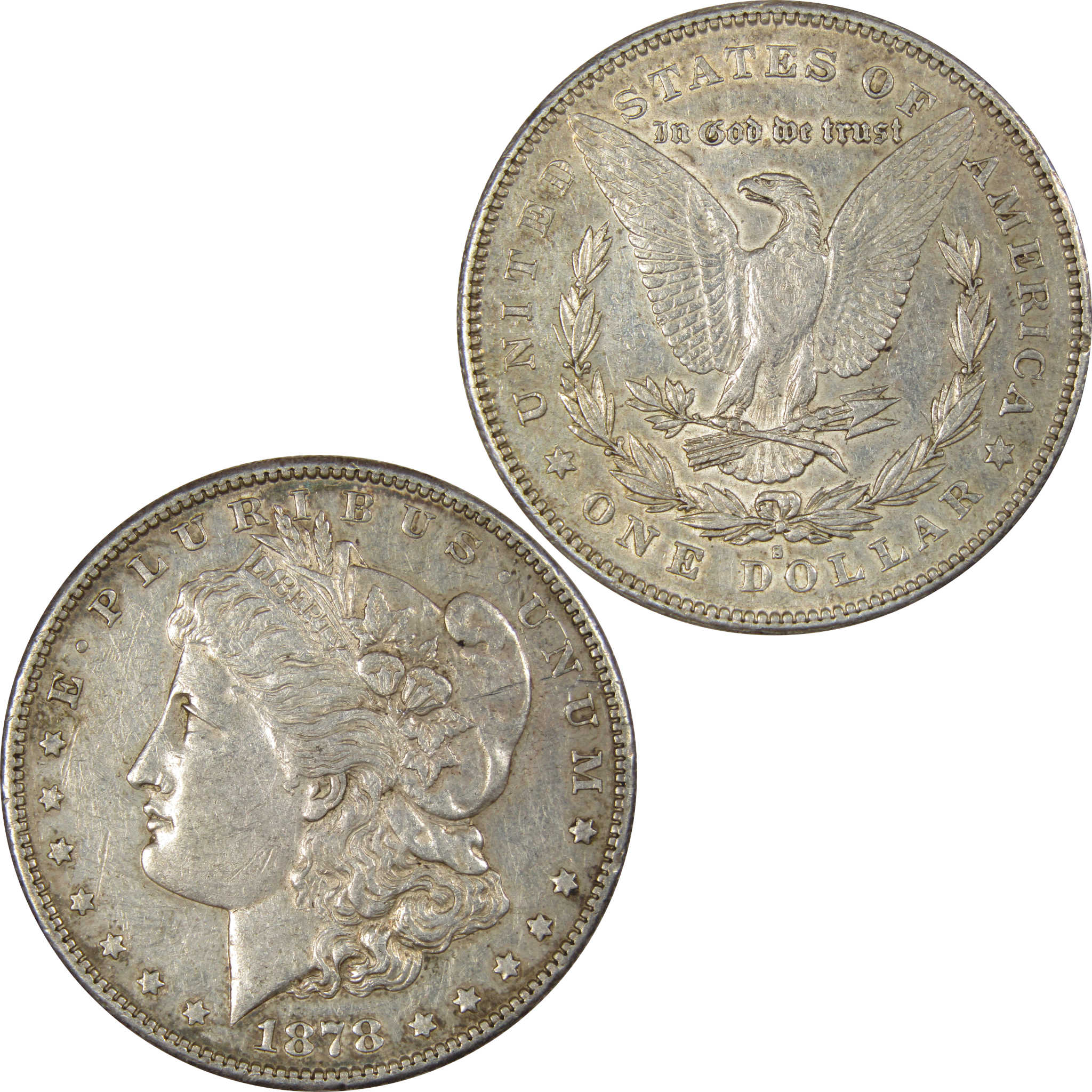 1878 S Morgan Dollar XF EF Extremely Fine 90% Silver SKU:IPC8295 - Morgan coin - Morgan silver dollar - Morgan silver dollar for sale - Profile Coins &amp; Collectibles