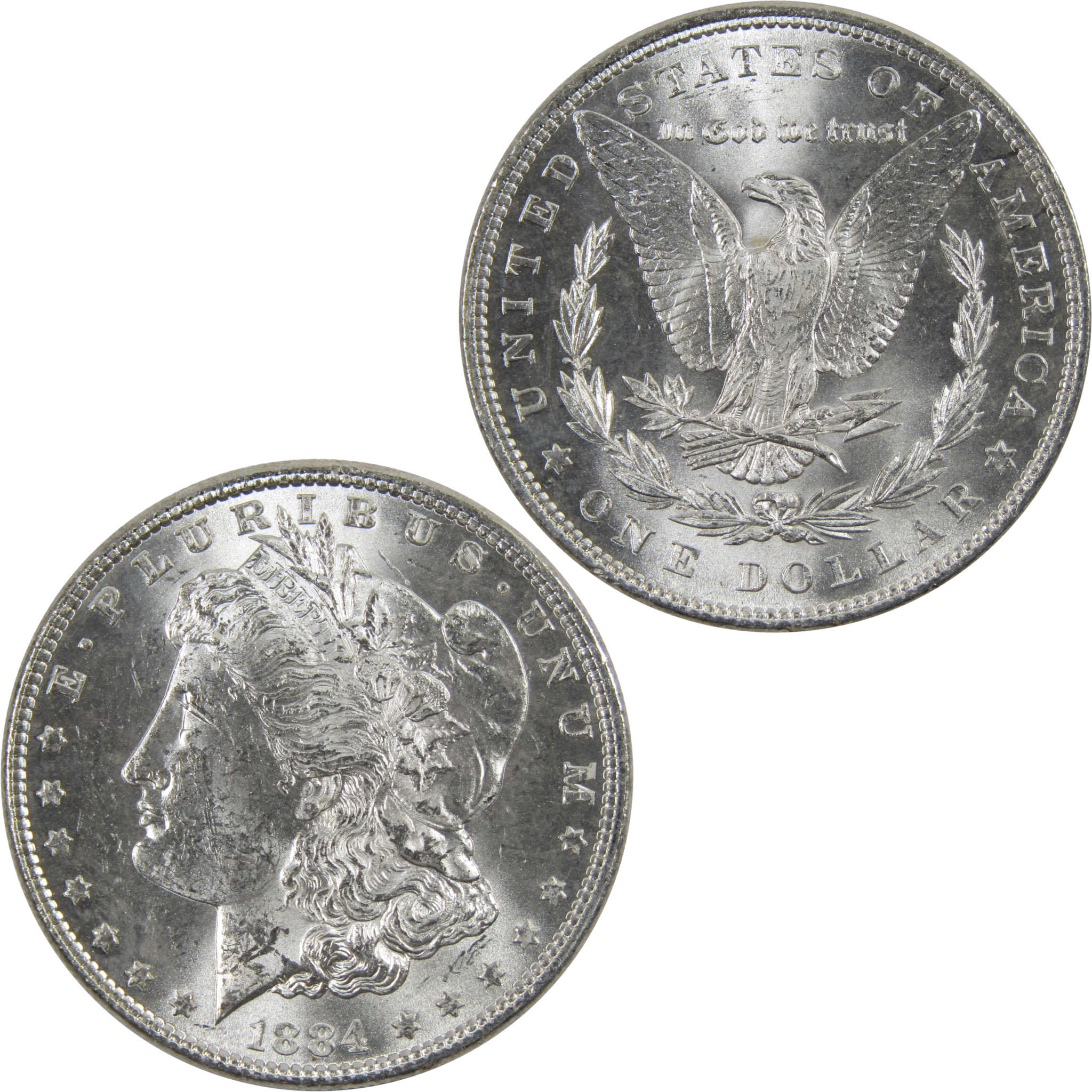 1884 Morgan Dollar BU Uncirculated 90% Silver $1 Coin SKU:I6008 - Morgan coin - Morgan silver dollar - Morgan silver dollar for sale - Profile Coins &amp; Collectibles