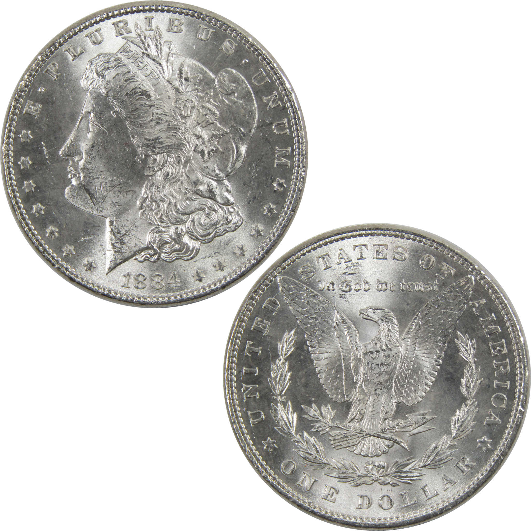1884 Morgan Dollar BU Uncirculated 90% Silver $1 Coin SKU:I6011 - Morgan coin - Morgan silver dollar - Morgan silver dollar for sale - Profile Coins &amp; Collectibles