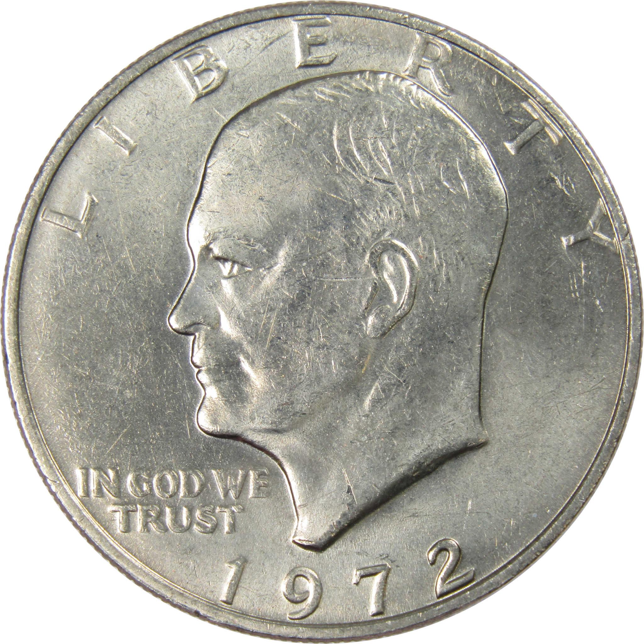 1972 Eisenhower Dollar BU Uncirculated Mint State Clad IKE $1 US Coin