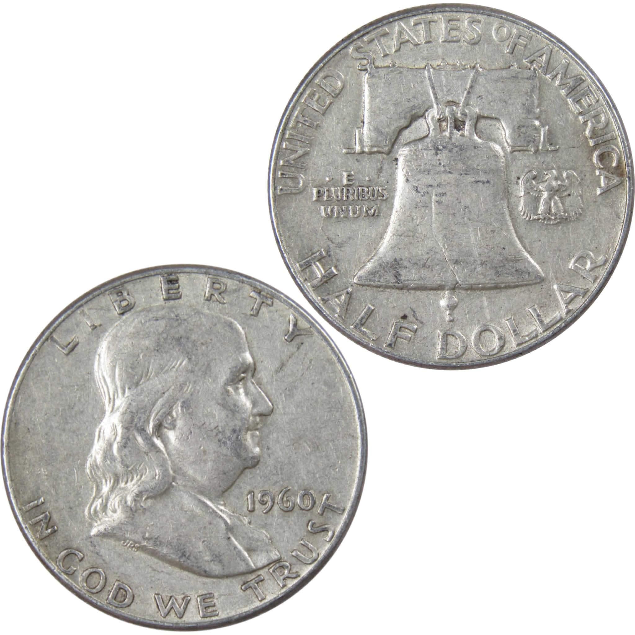 1960 Franklin Half Dollar VF Very Fine 90% Silver 50c US Coin Collectible